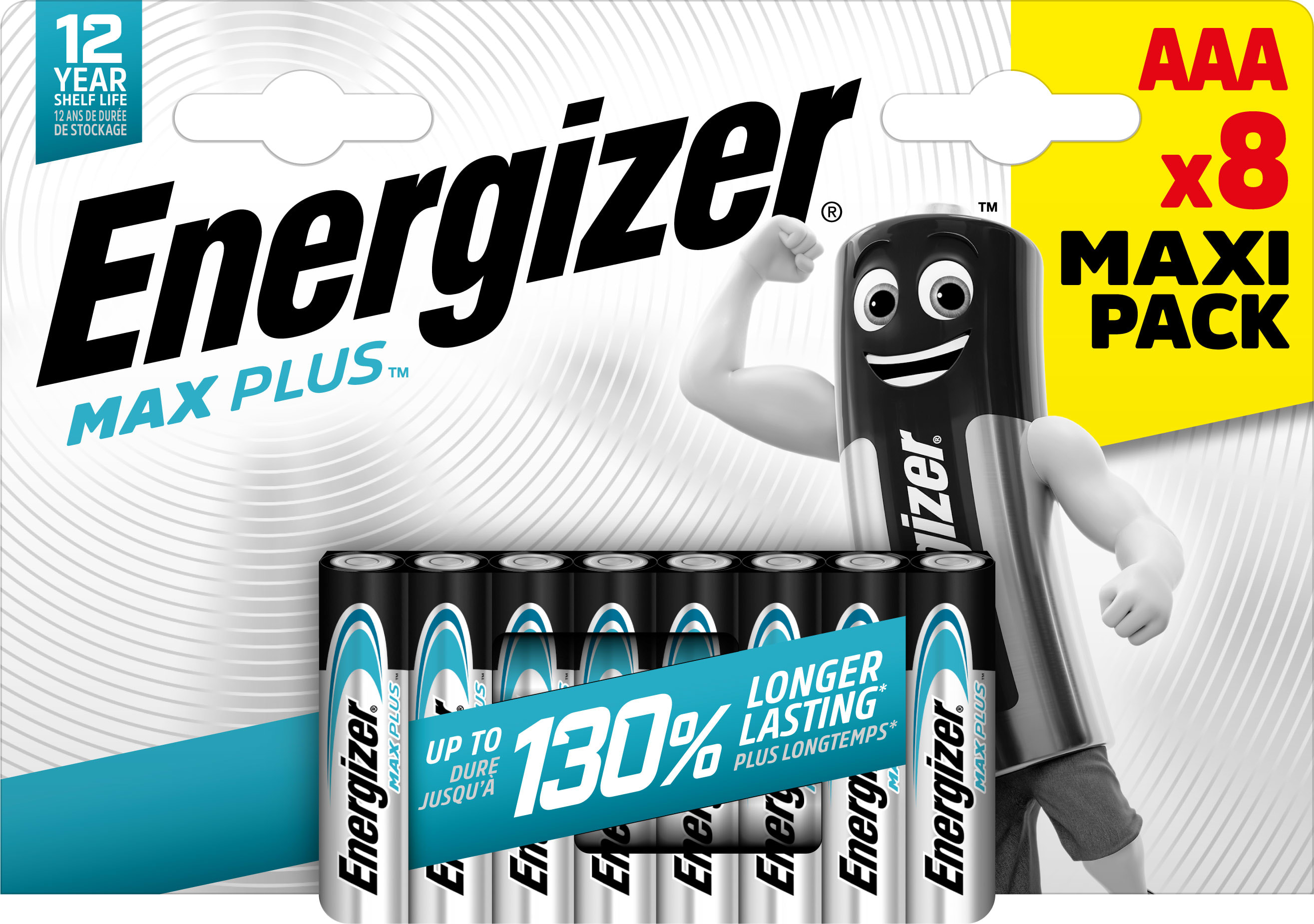 Energizer - Pile alcaline Max Plus AAA/LR03 x 8 notre pile alc. qui dure le plus longtemps