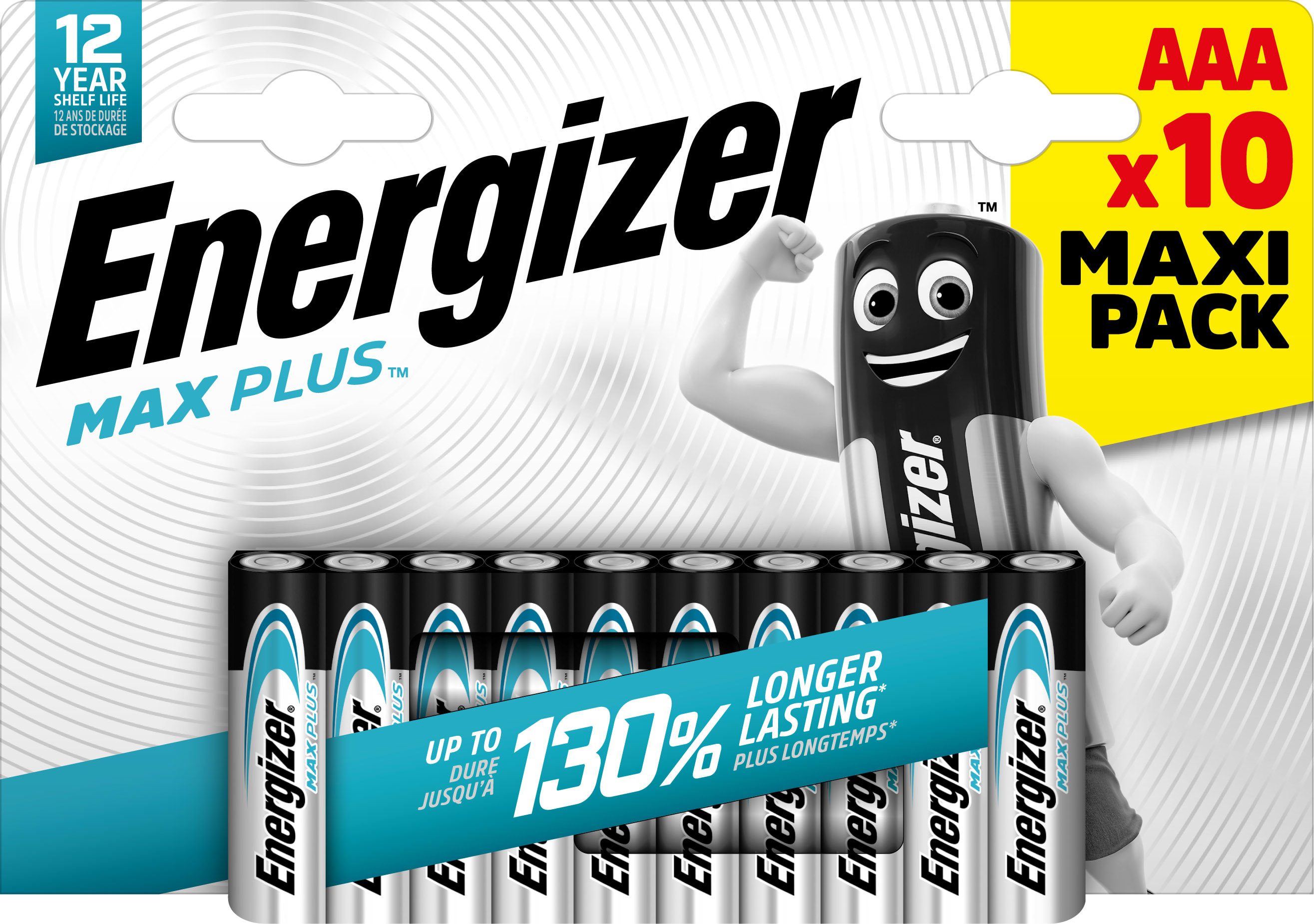 Energizer - Pile alcaline Max Plus AAA x 10 notre pile alcaline qui dure le plus longtemps