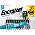 Energizer - Pile alcaline Max Plus AAA x 10 notre pile alcaline qui dure le plus longtemps