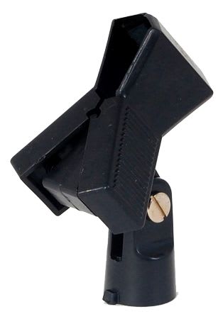 BOUYER - Pince microphone noire à ressort en métal