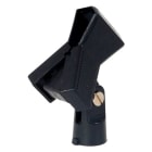 BOUYER - Pince microphone noire à ressort en métal