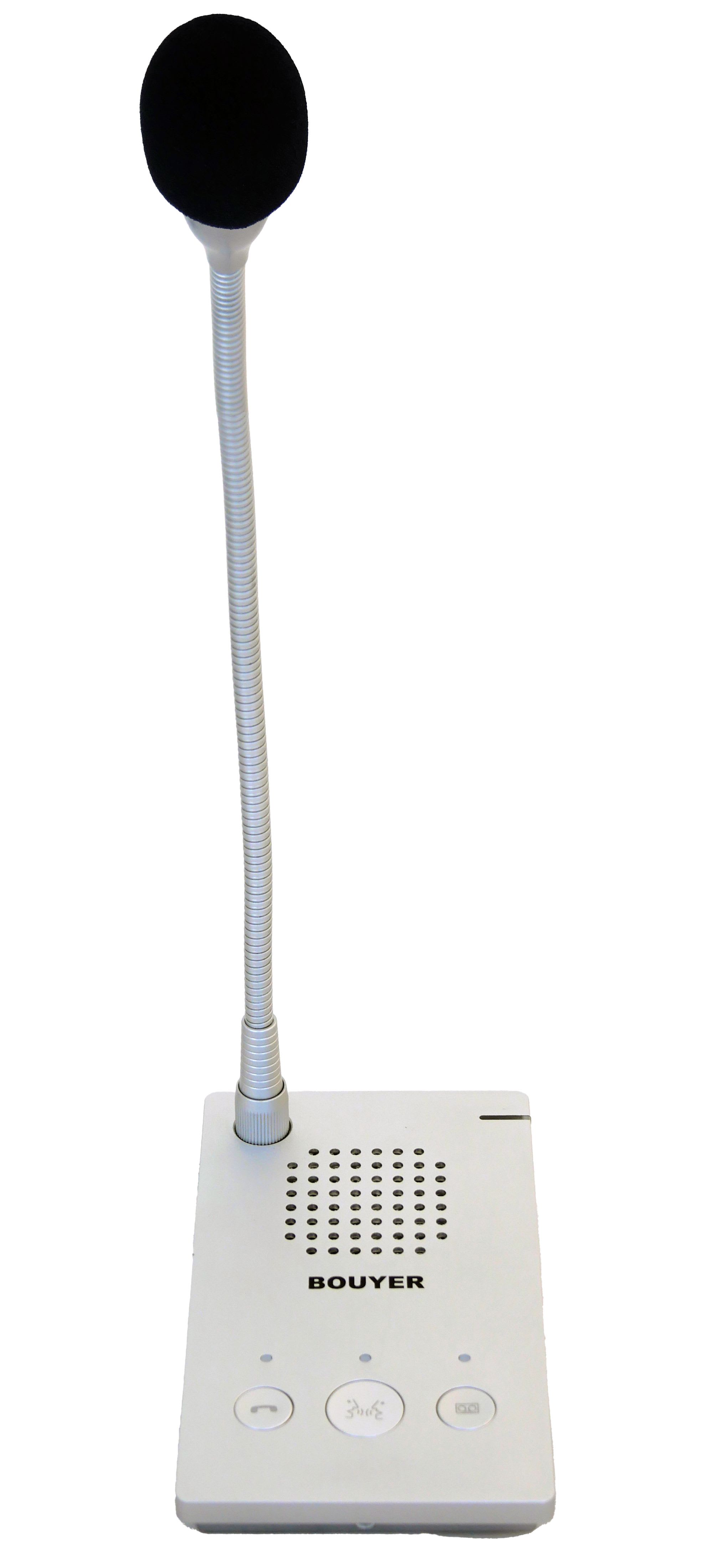 BOUYER - Interphone de guichet avec microphone et haut-parleur intégré