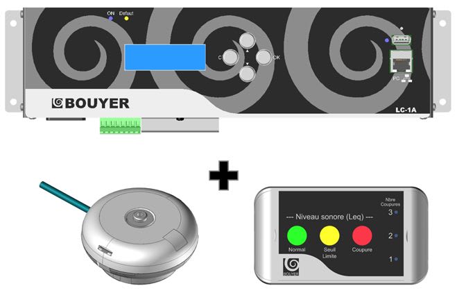 BOUYER - Pack limiteur de niveau sonore à coupure cat 1A <300 personnes