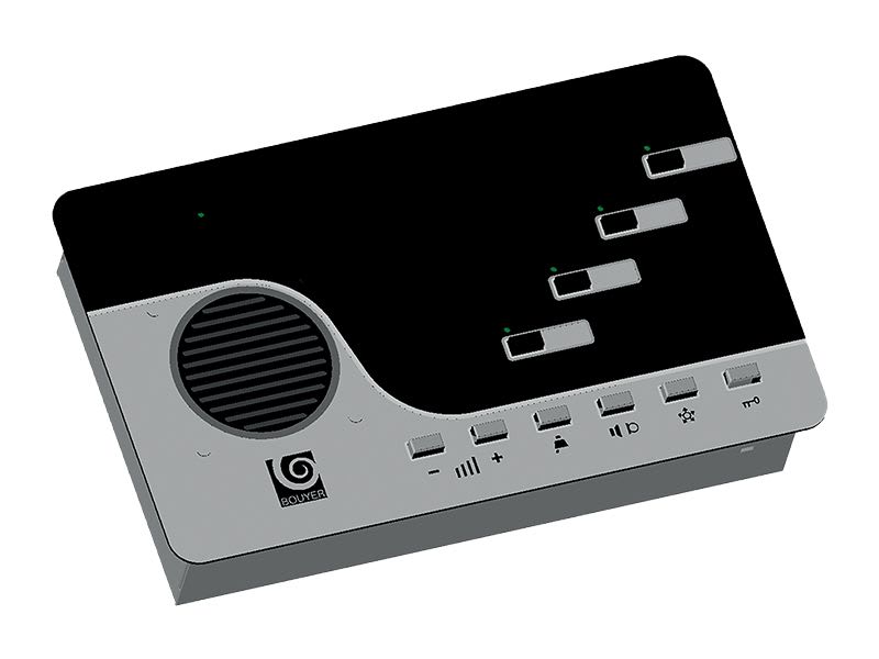 BOUYER - Poste chef d?interphonie qui peut être relié à 4 postes secondaires