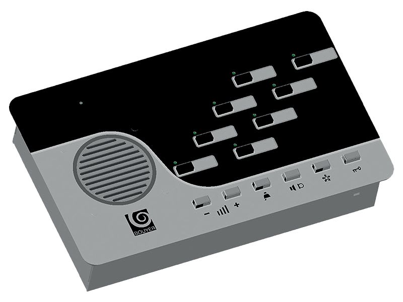 BOUYER - Poste chef d?interphonie qui peut être relié à 8 postes secondaires