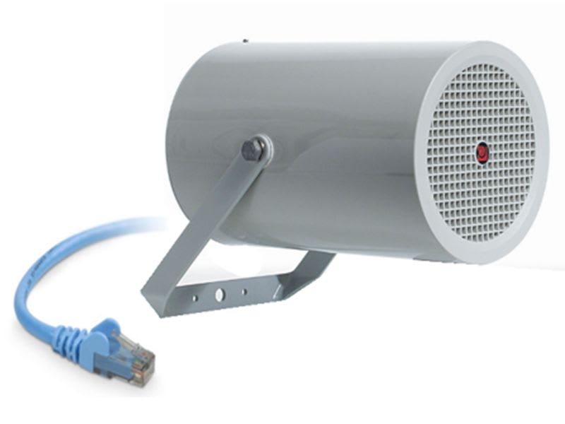 BOUYER - Haut-parleur projecteur de son IP 20W gris (amplificateur embarqué)