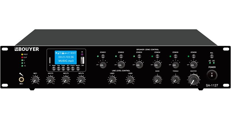 BOUYER - Amplificateur mélangeur 120W 6 zones avec sources