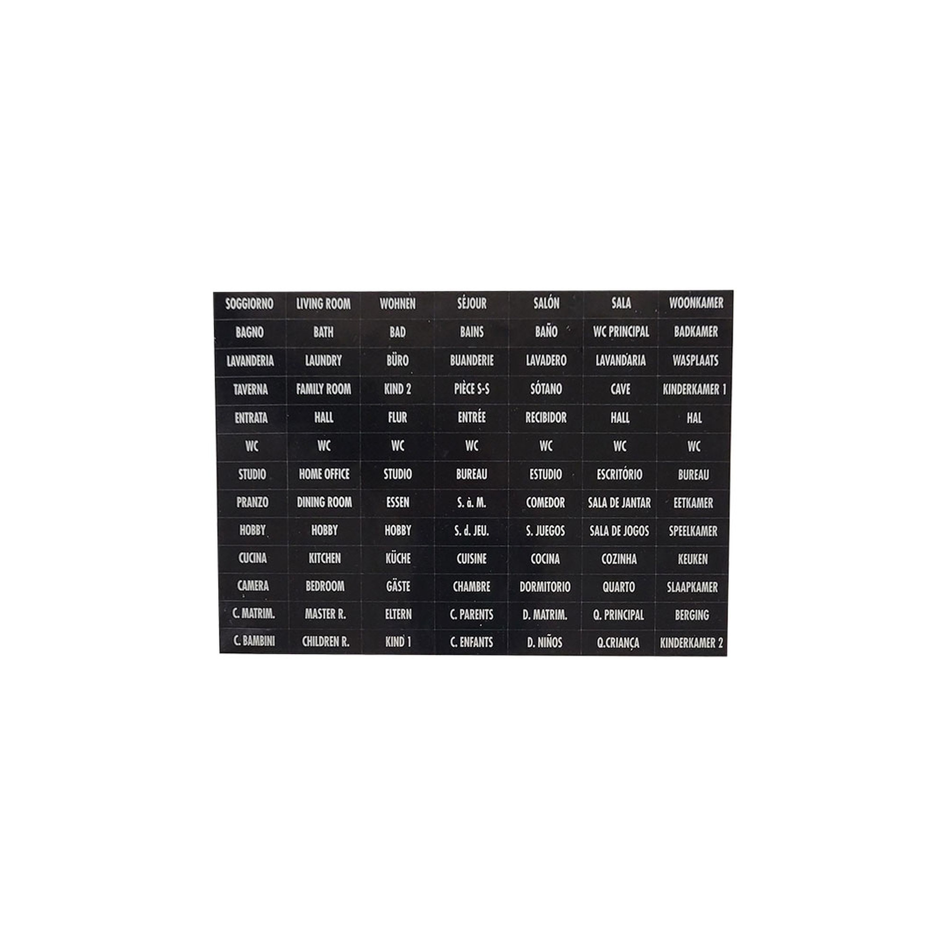 PB Tub - ETIQUETTES IDENTIFICATION COLH COLS2