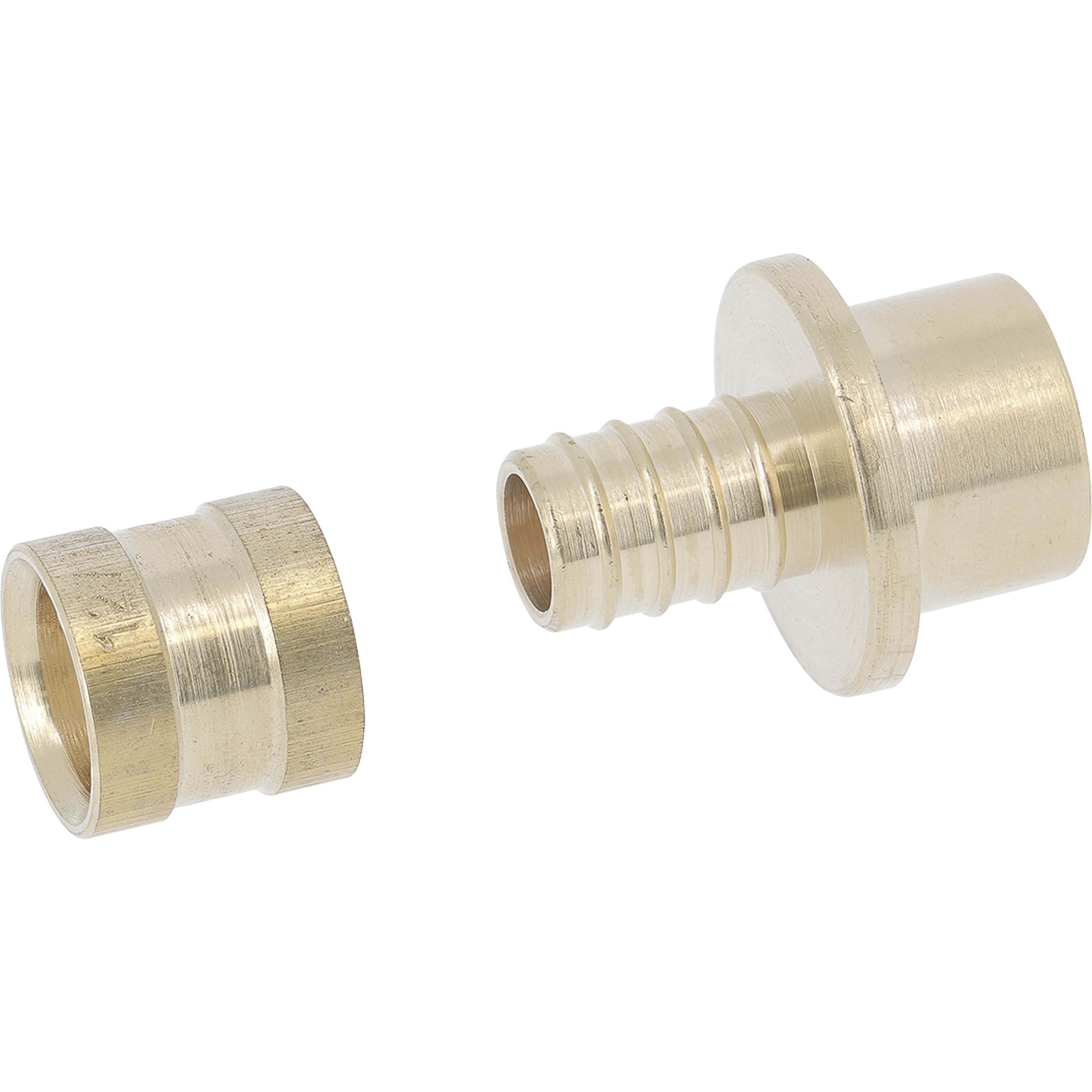 PB Tub - Adaptateur tube Cu. 12 mm-PER Ø 10x12 mm Raccord à glissement laiton SERTIgliss