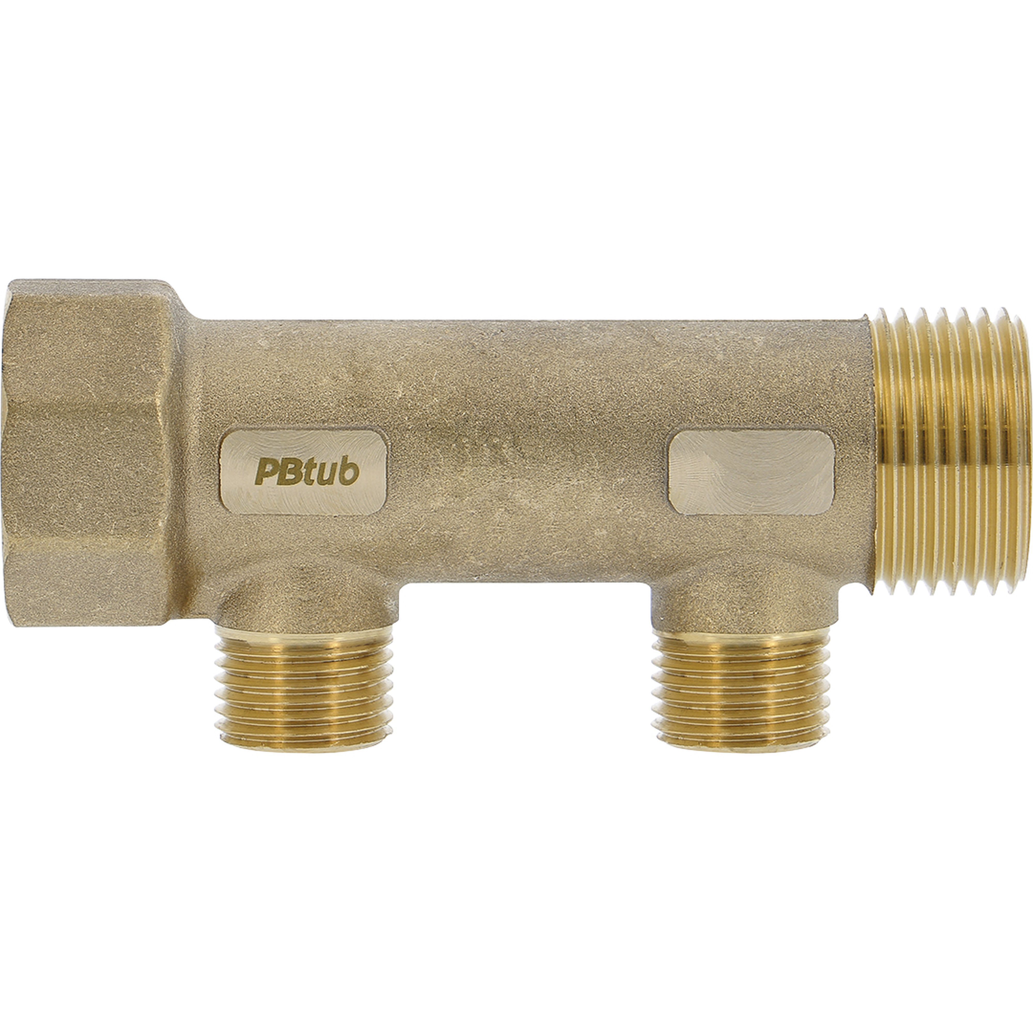 PB Tub - Collecteur Classique 1"-2 dériv. 1/2" Entraxe 50mm-Ø corps 30mm