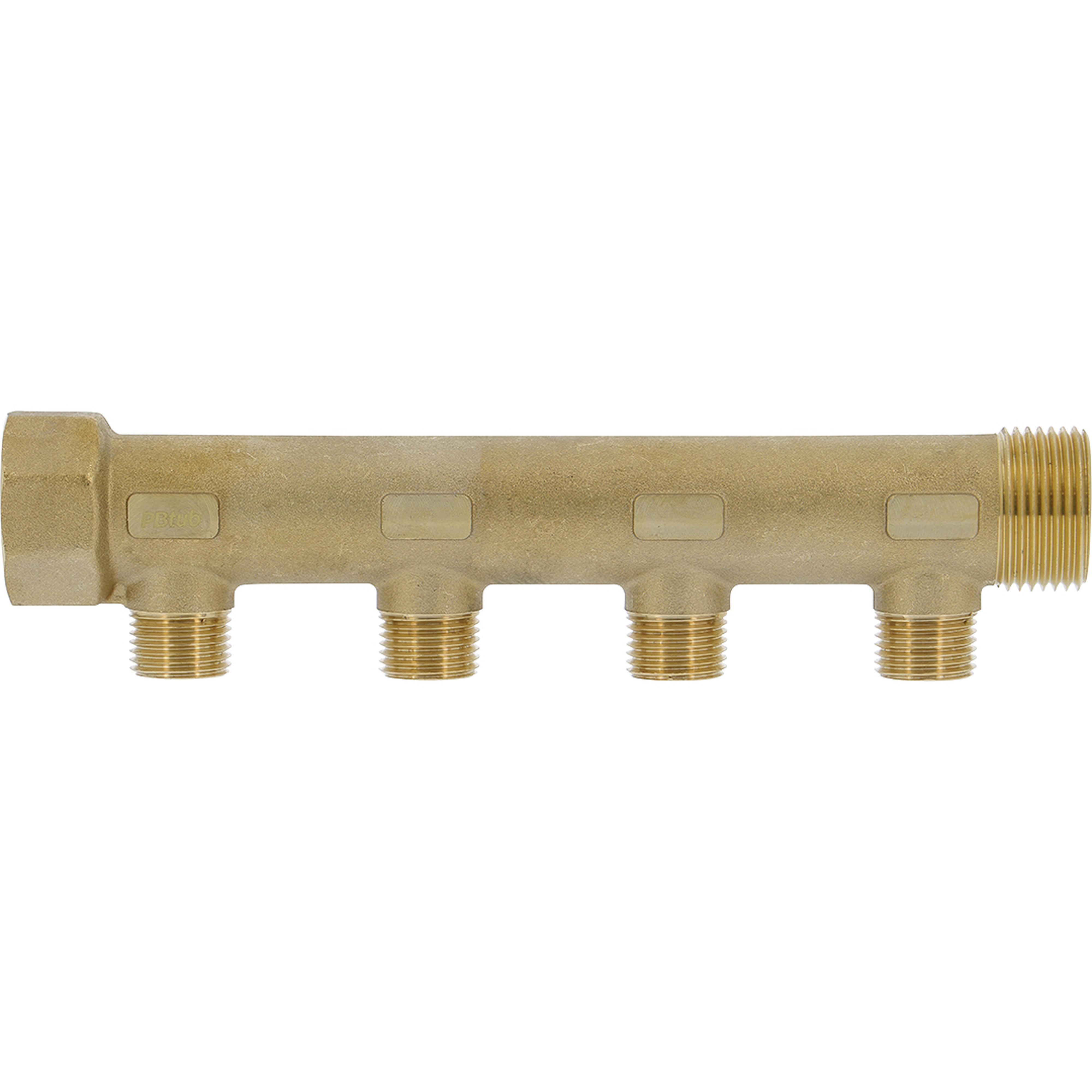 PB Tub - Collecteur Classique 1"-4 dériv. 1/2" Entraxe 50mm-Ø corps 30mm