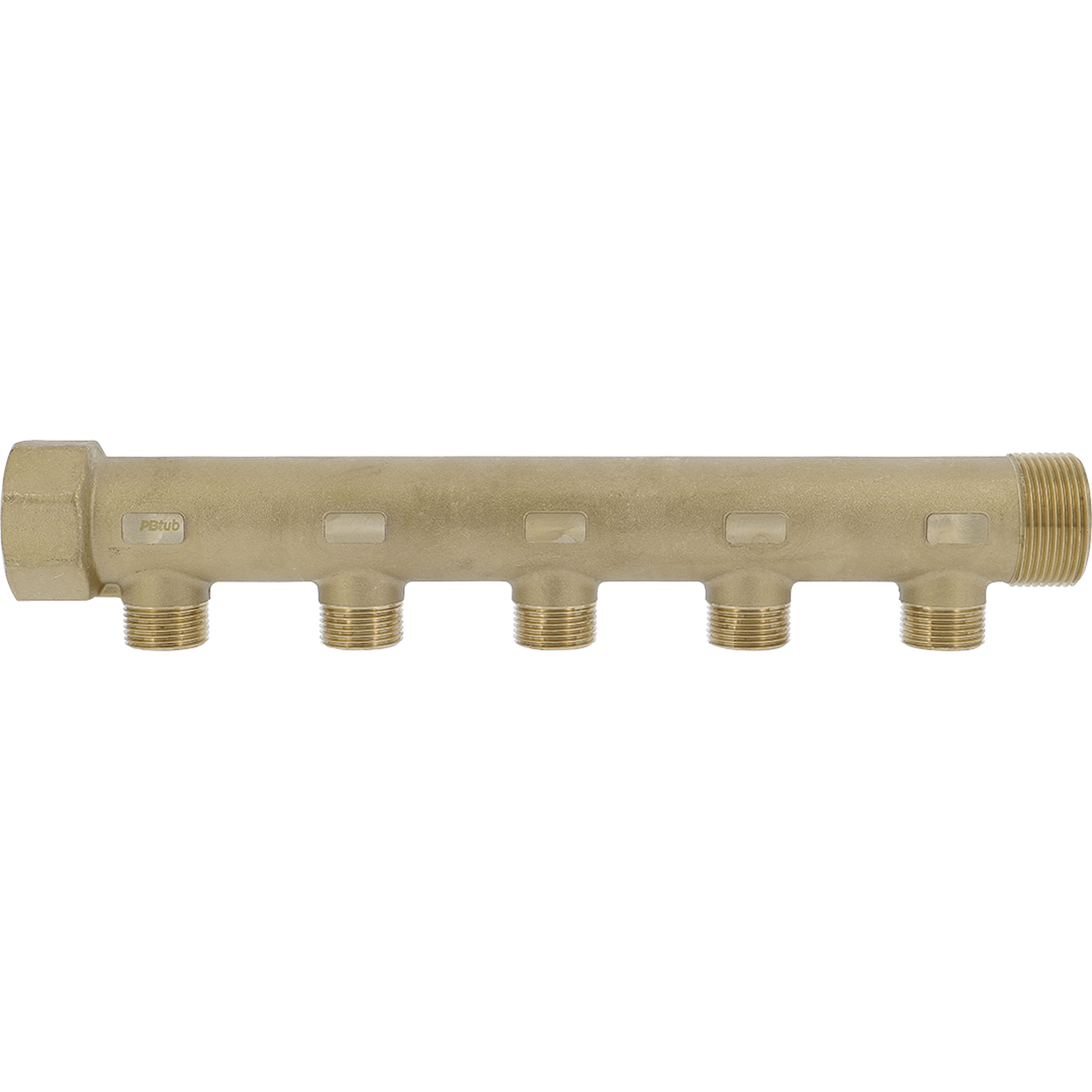 PB Tub - Collecteur Classique 1"1/4-5 dériv. 3/4" Entraxe 60mm-Ø corps 39mm