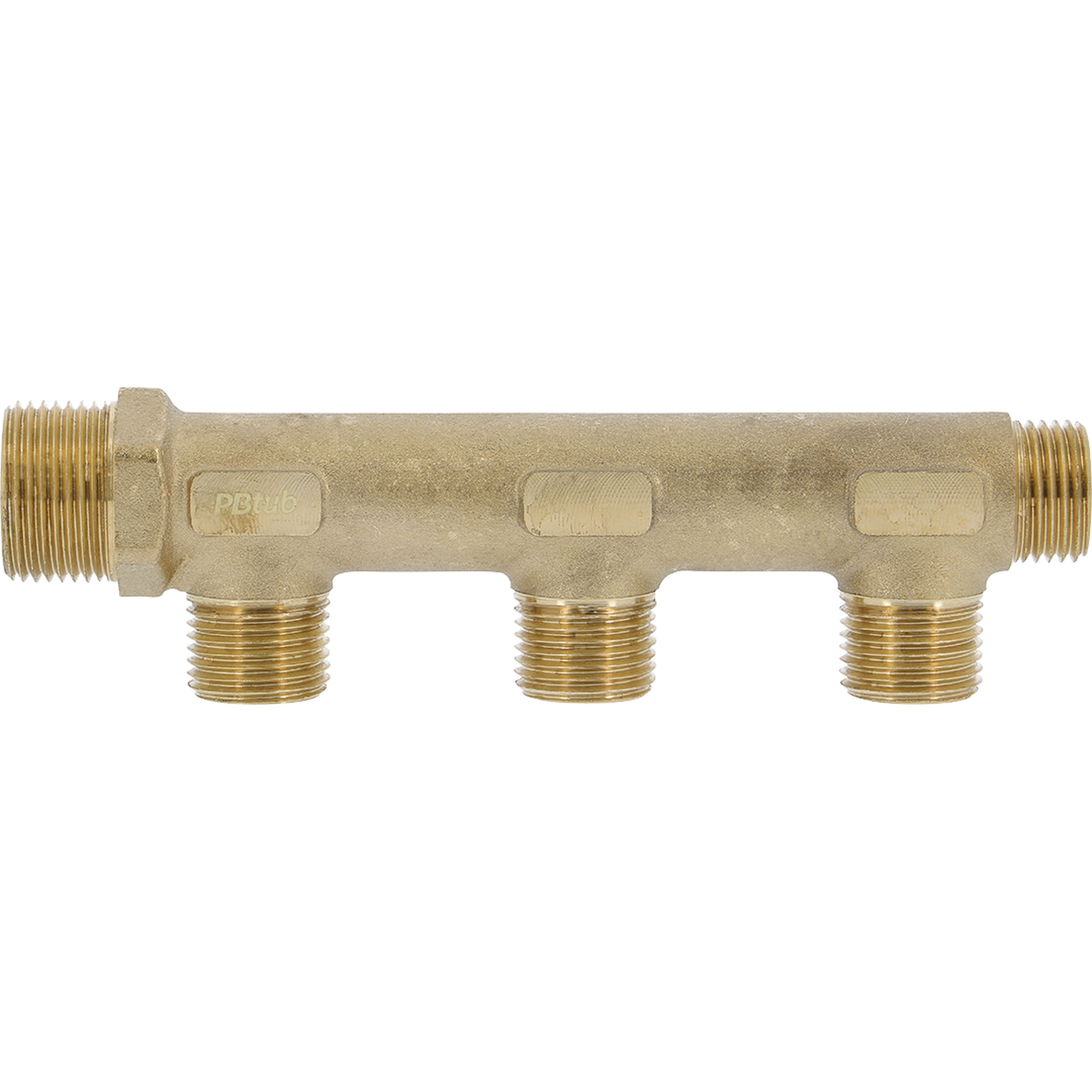 PB Tub - Collecteur MM 3/4"-2+1 dérivation 1/2" Entraxe 47mm-Ø corps 23mm