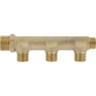 PB Tub - Collecteur MM 3/4"-3+1 dérivation 1/2" Entraxe 47mm-Ø corps 23mm