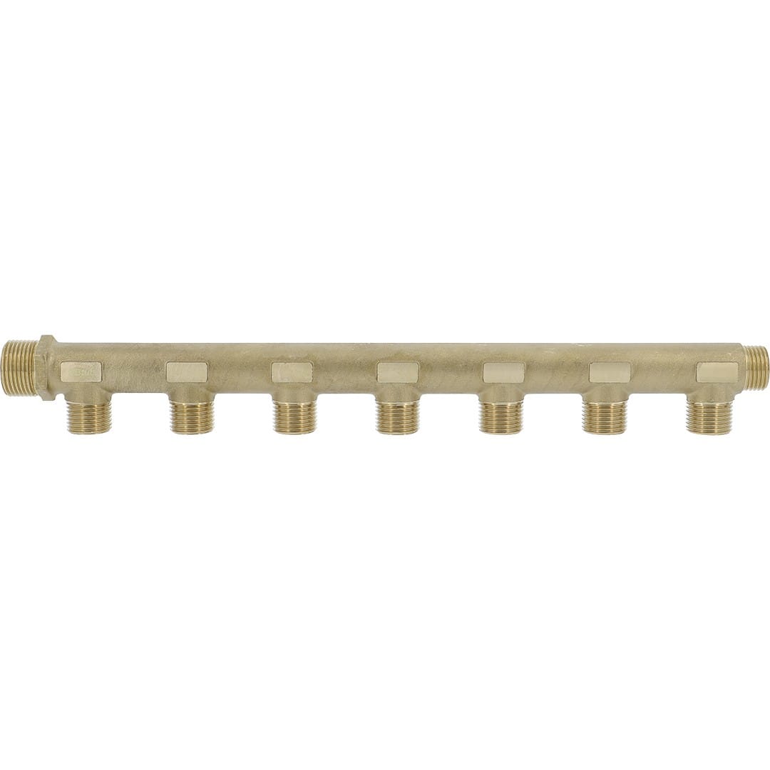 PB Tub - Collecteur MM 3/4"-7+1 dérivation 1/2" Entraxe 47mm-Ø corps 23mm
