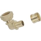 PB Tub - Coude Ecrou Tournant 1/2"-PER Ø 16x20 mm Raccord à glissement laiton SERTIgliss