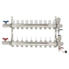 PB Tub - Collecteur STC Ø 1"- 10 circuits Ensemble complet-Laiton Chromé