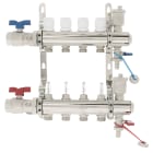 PB Tub - Collecteur STC Ø 1"- 4 circuits Ensemble complet-Laiton Chromé