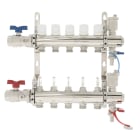 PB Tub - Collecteur STC Ø 1"- 5circuits Ensemble complet-Laiton Chromé