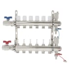 PB Tub - Collecteur STC Ø 1"- 6 circuits Ensemble complet-Laiton Chromé