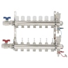 PB Tub - Collecteur STC Ø 1"- 7 circuits Ensemble complet-Laiton Chromé