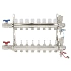 PB Tub - Collecteur STC Ø 1"- 8 circuits Ensemble complet-Laiton Chromé