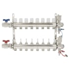 PB Tub - Collecteur STC Ø 1"- 8 circuits Ensemble complet-Laiton Chromé