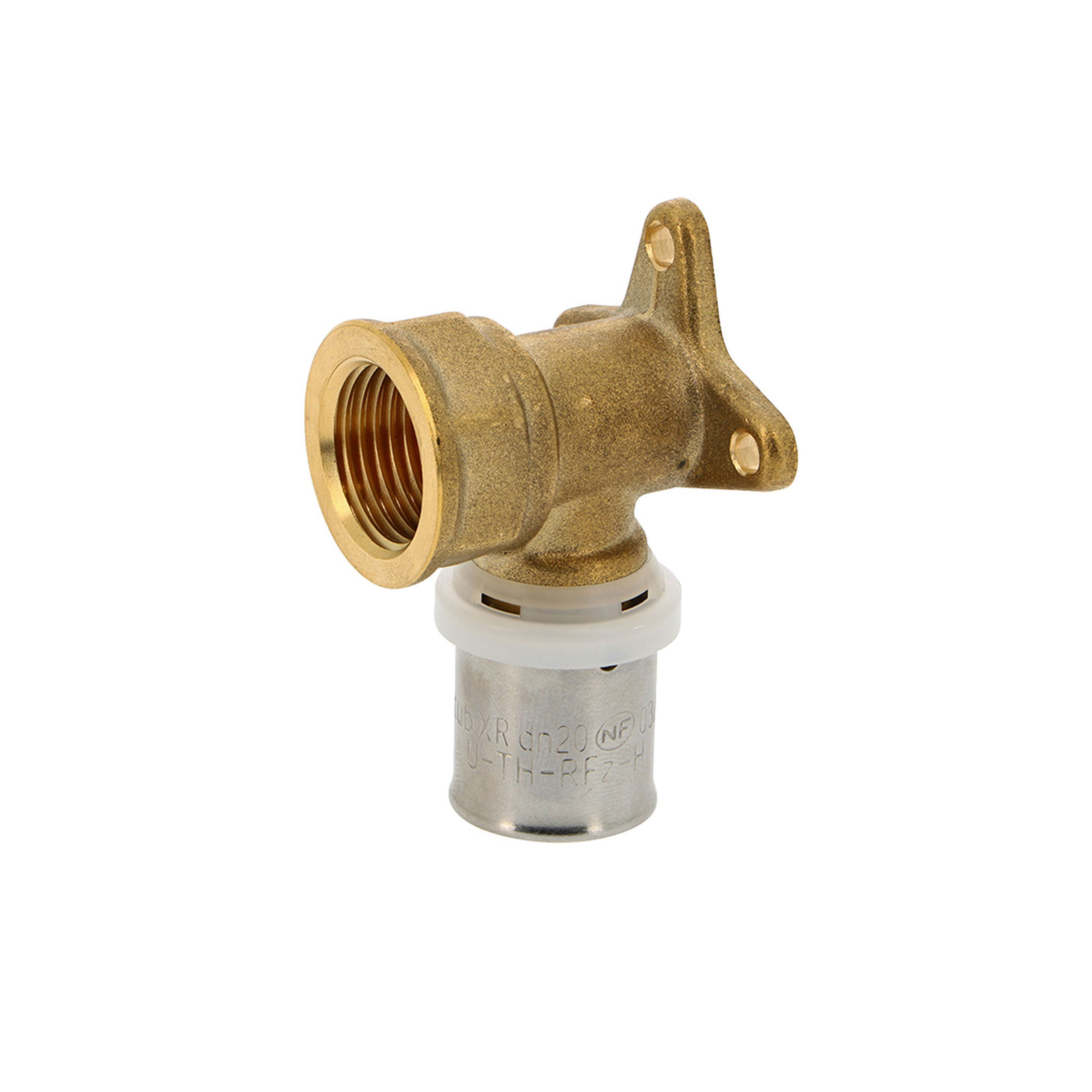 PB Tub - Coude Applique 35mm F1/2"-XR Ø20mm Multicouche PBtub à sertir TH-H-U-RFz