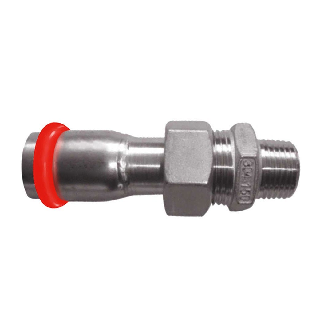 PB Tub - Raccord union à sertir M1"1/2 EZ Ø42 mm Système SERTIsteel Carbone- Empreinte M