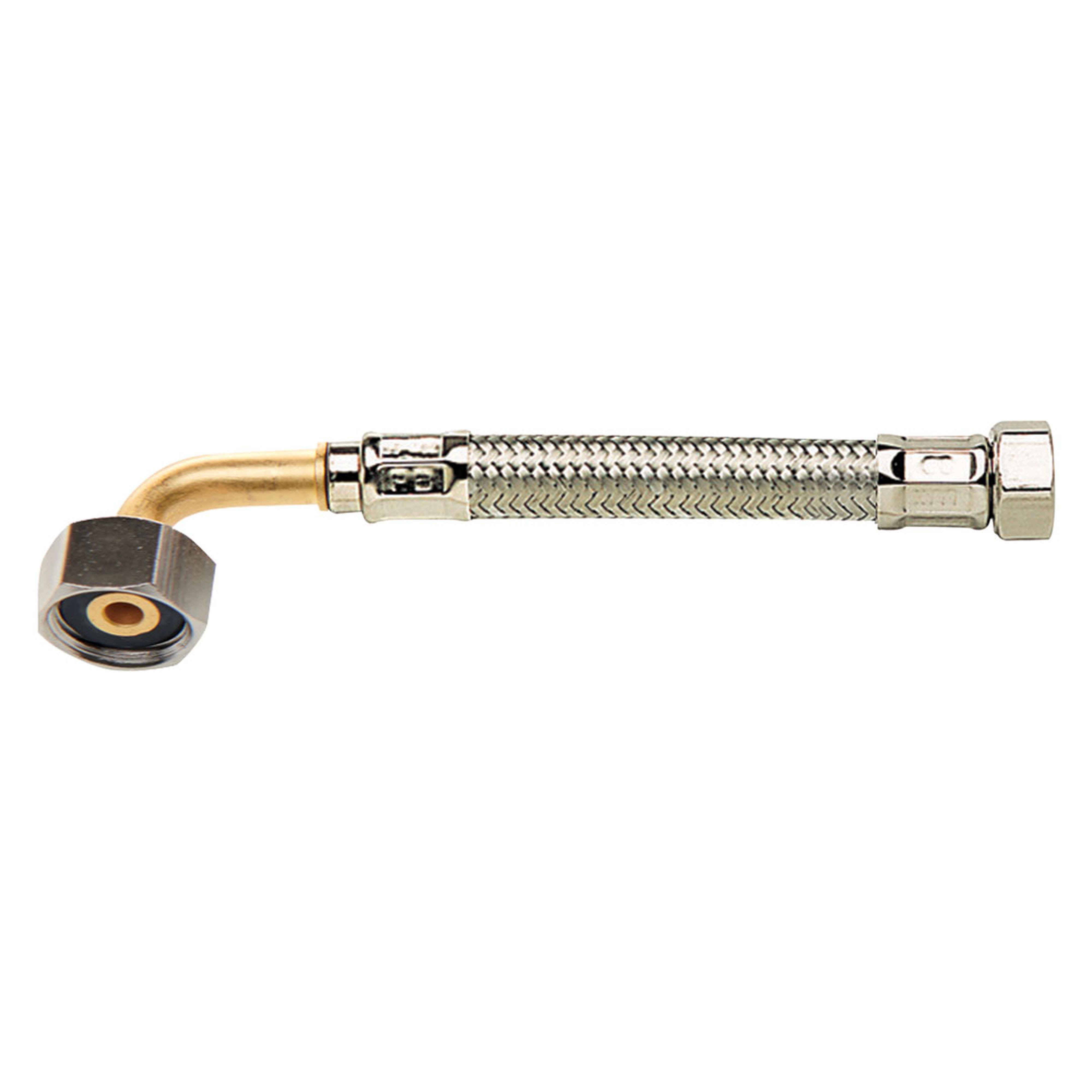 PB Tub - PBflex Coude F1/2-F1/2" 300mm-EPDMØ 13mm Tresse inox-4MS