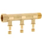 PB Tub - Collecteur G 3/4"-PER Ø12- 3 dériv. 1/2" Racc. SERTIgliss intégrés-Entraxe 50mm