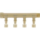 PB Tub - Collecteur G 3/4"-PER Ø12- 4 dériv. 1/2" Racc. SERTIgliss intégrés-Entraxe 50mm