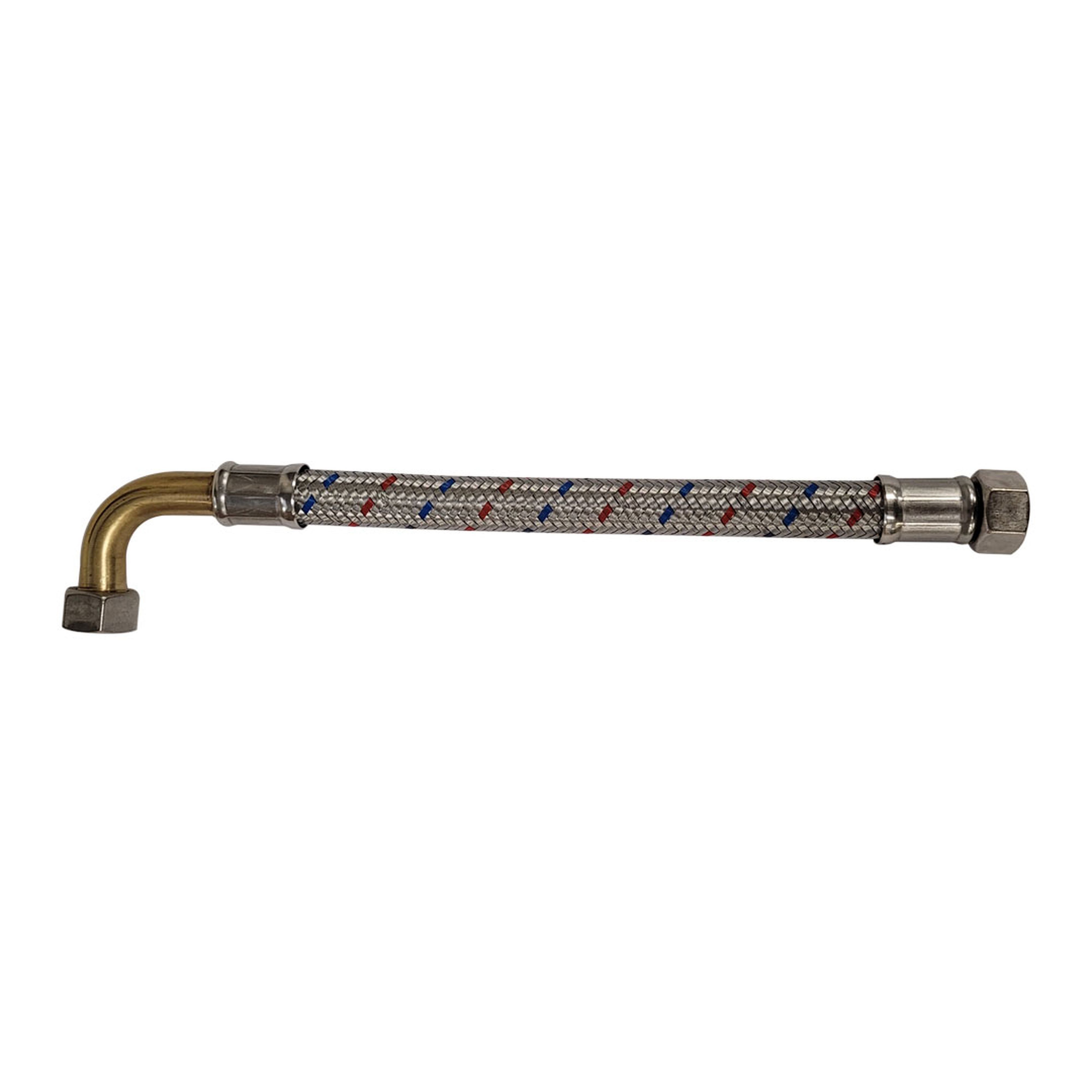 PB Tub - PBflex Coude F1/2-F1/2" 500mm-EPDMØ 15mm Tresse inox-4MS