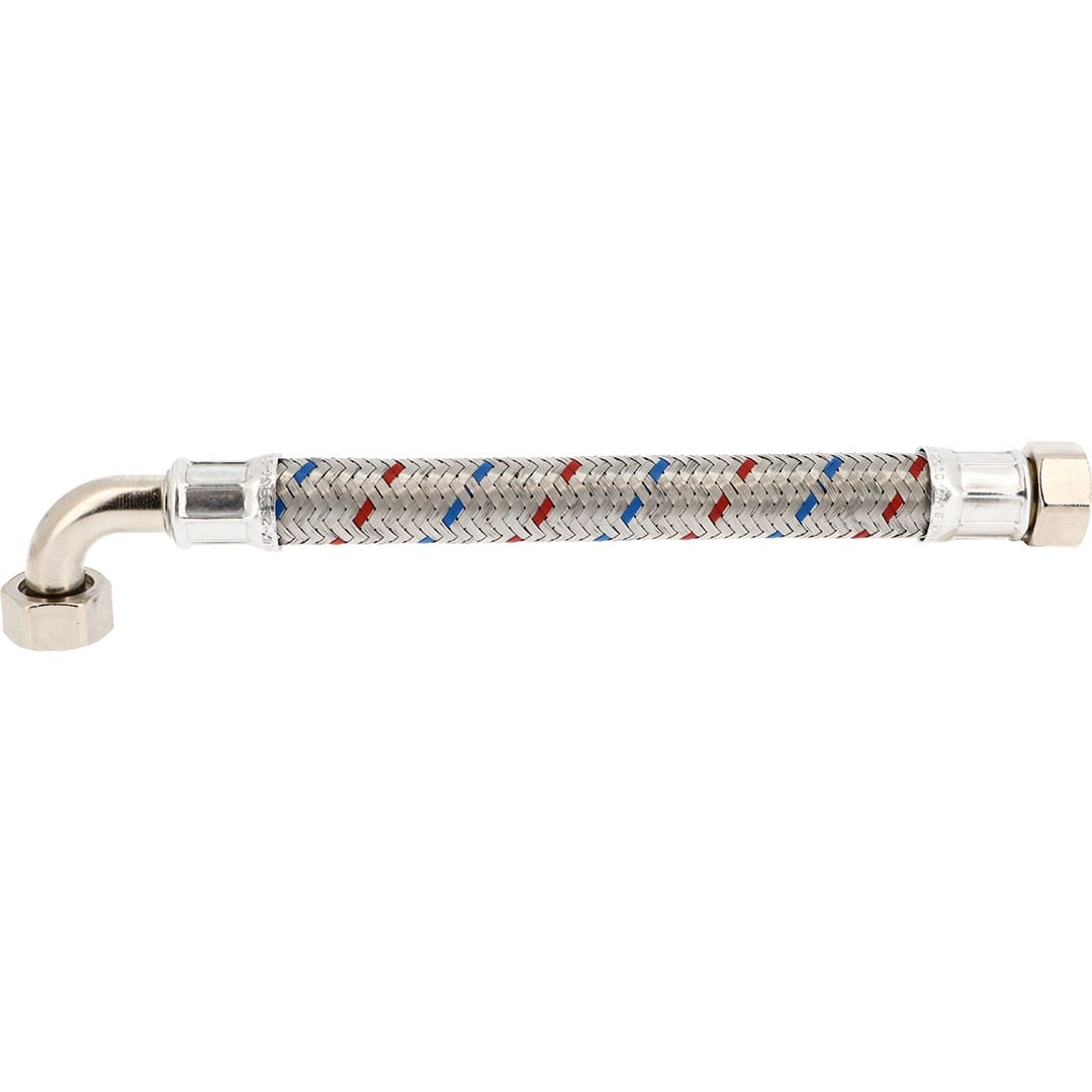 PB Tub - PBflex Coude F1/2-F1/2" 700mm-EPDMØ 15mm Tresse inox-4MS et QB
