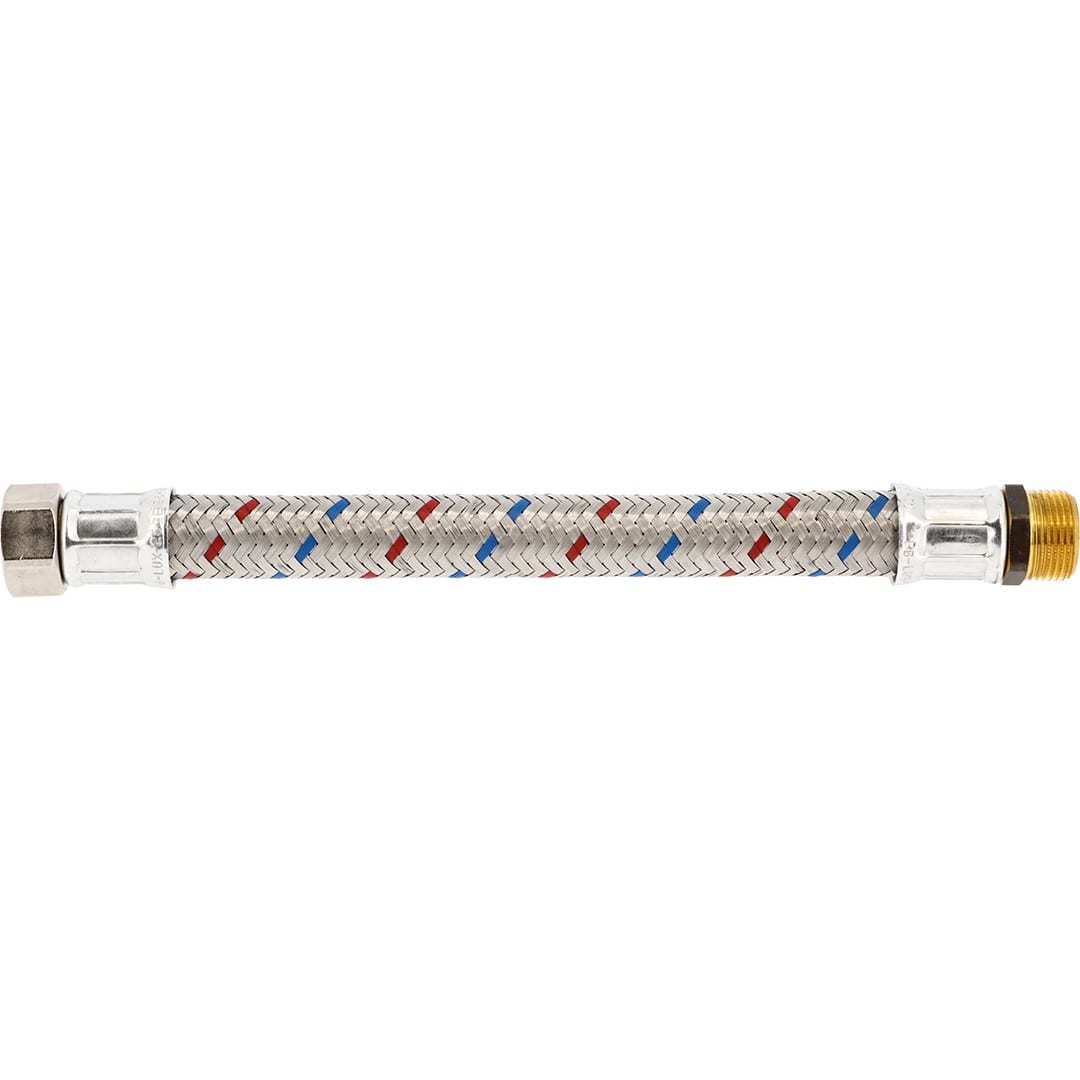 PB Tub - PBflex F3/4"-M3/4" 300mm-EPDMØ 19mm Tresse inox-4MS et QB