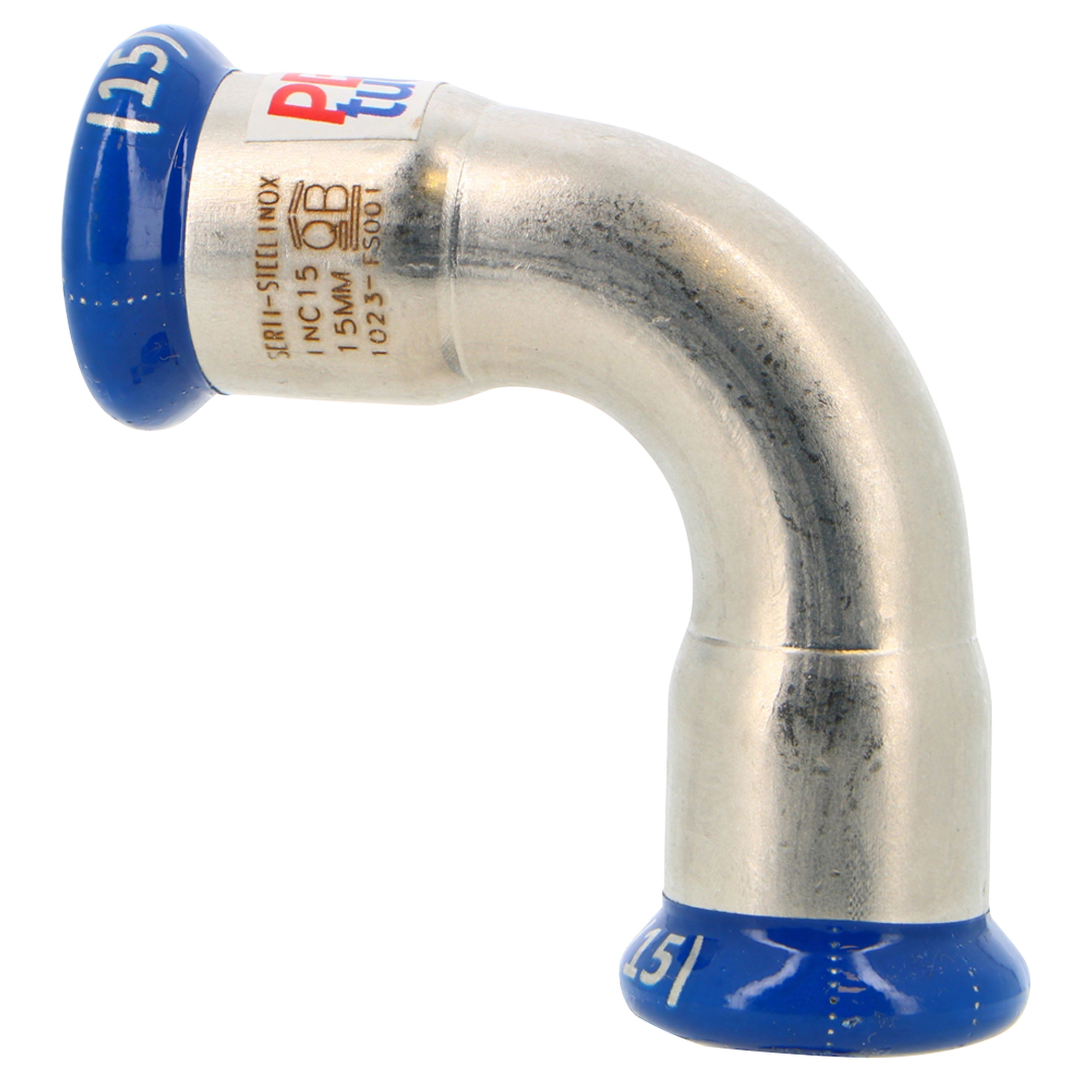 PB Tub - Coude à sertir FF 90° Inox Ø 54 mm Système SERTIsteel Inox - Empreinte M