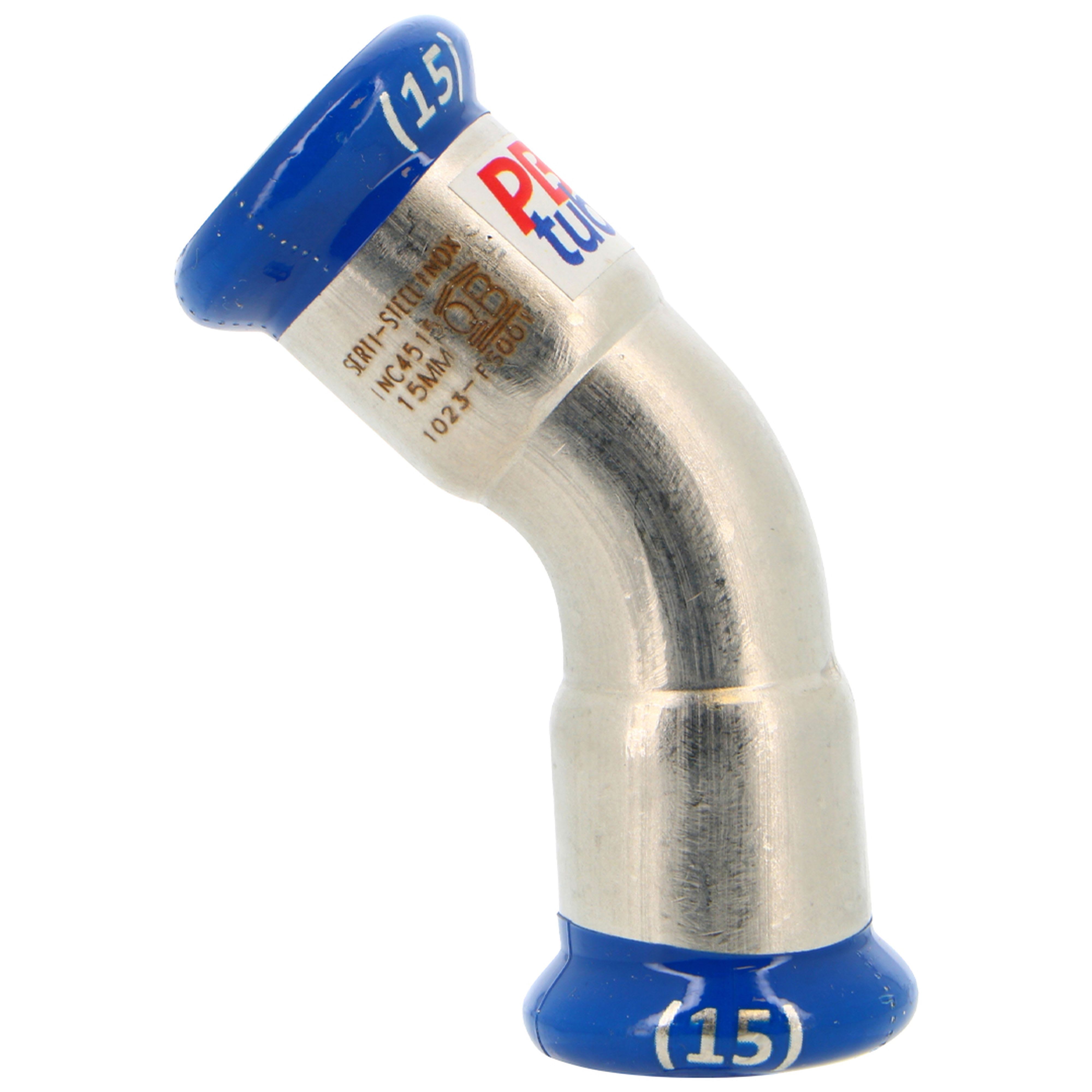 PB Tub - Coude à sertir FF 45° Inox Ø 88,9 mm Système SERTIsteel Inox - Empreinte M