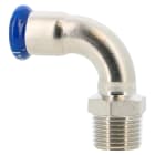 PB Tub - Coude à sertir 90° - Mco 1"1/4 Inox Ø 35 Système SERTIsteel Inox - Empreinte M