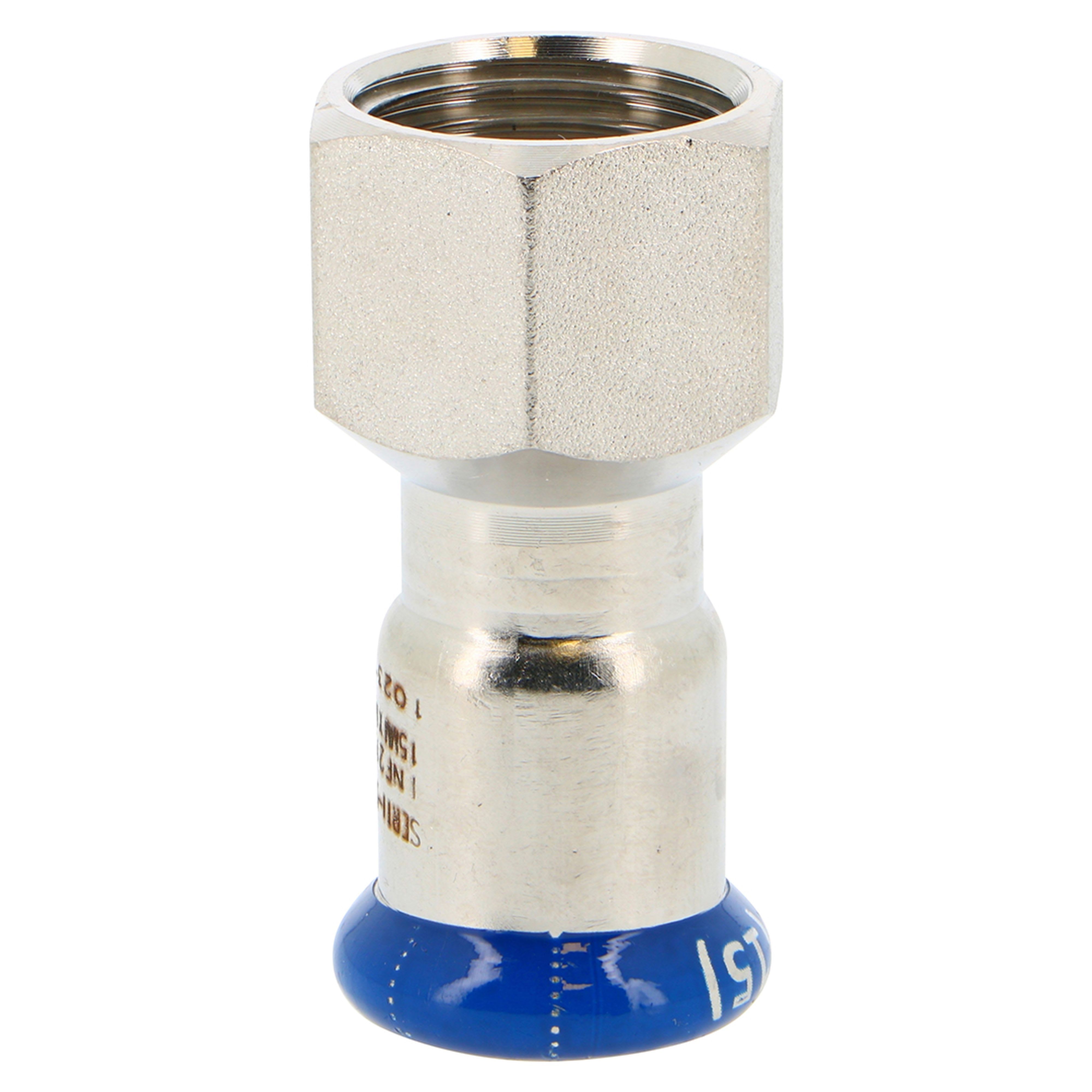 PB Tub - Jonction à sertir F3/4" Inox Ø15 mm Système SERTIsteel Inox - Empreinte M