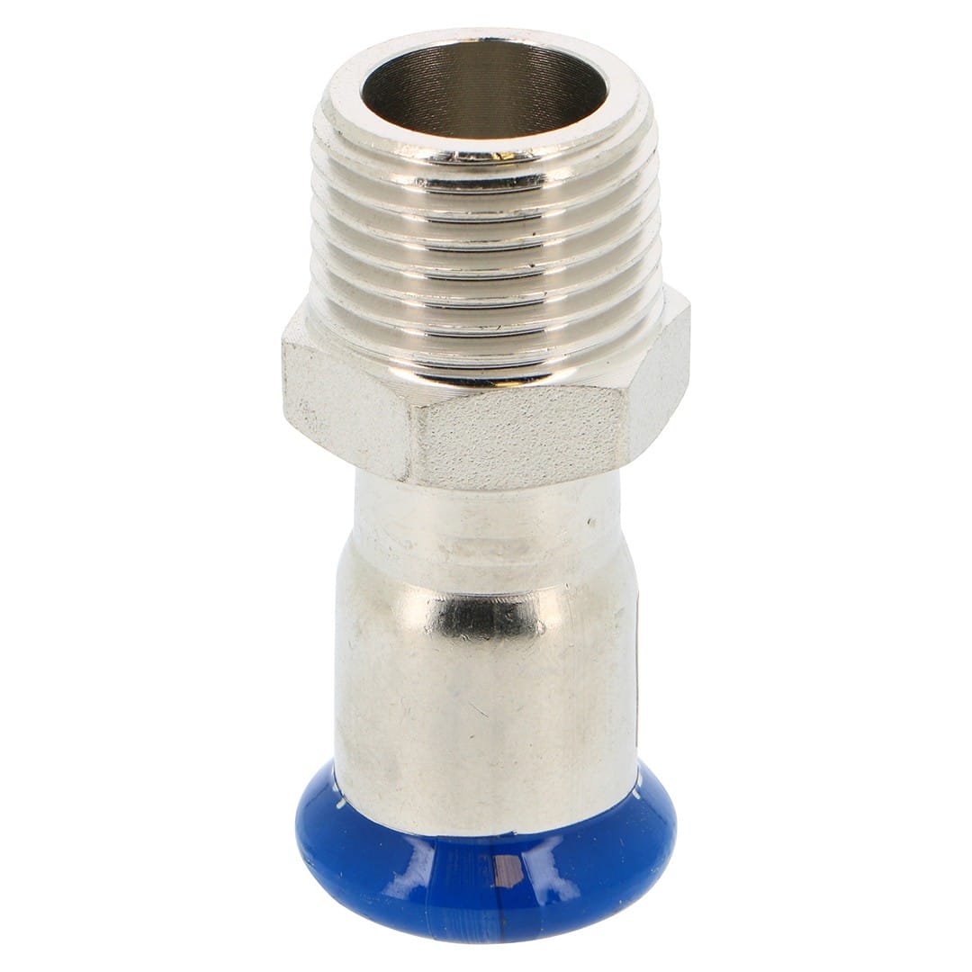 PB Tub - Jonction à sertir Mâle 3/4" Inox Ø15 mm Système SERTIsteel Inox - Empreinte M