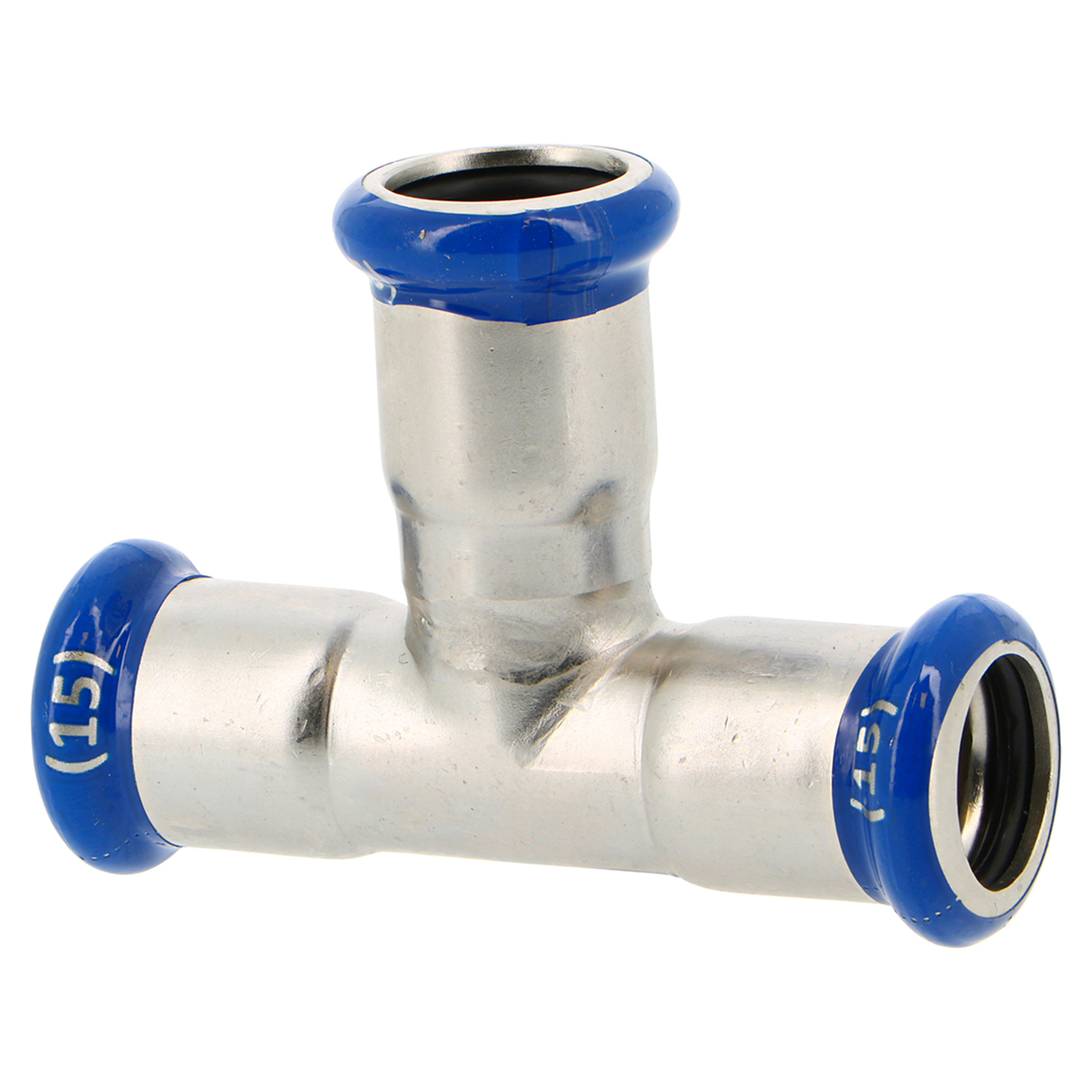 PB Tub - Té égal à sertir Inox Ø 76,1 mm Système SERTIsteel Inox - Empreinte M