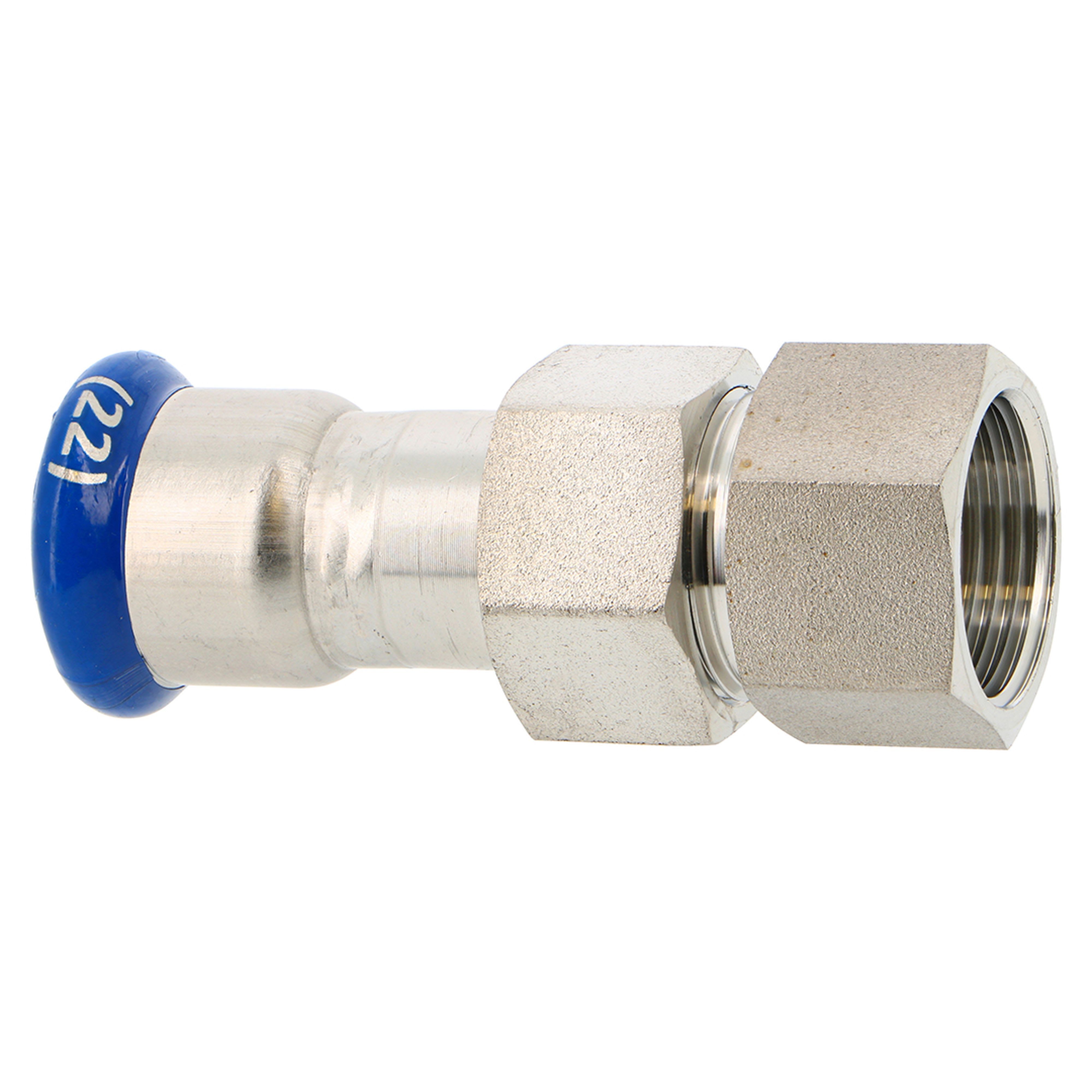 PB Tub - Raccord union à sertir F3/4" Inox Ø 22mm Système SERTIsteel Inox - Empreinte M