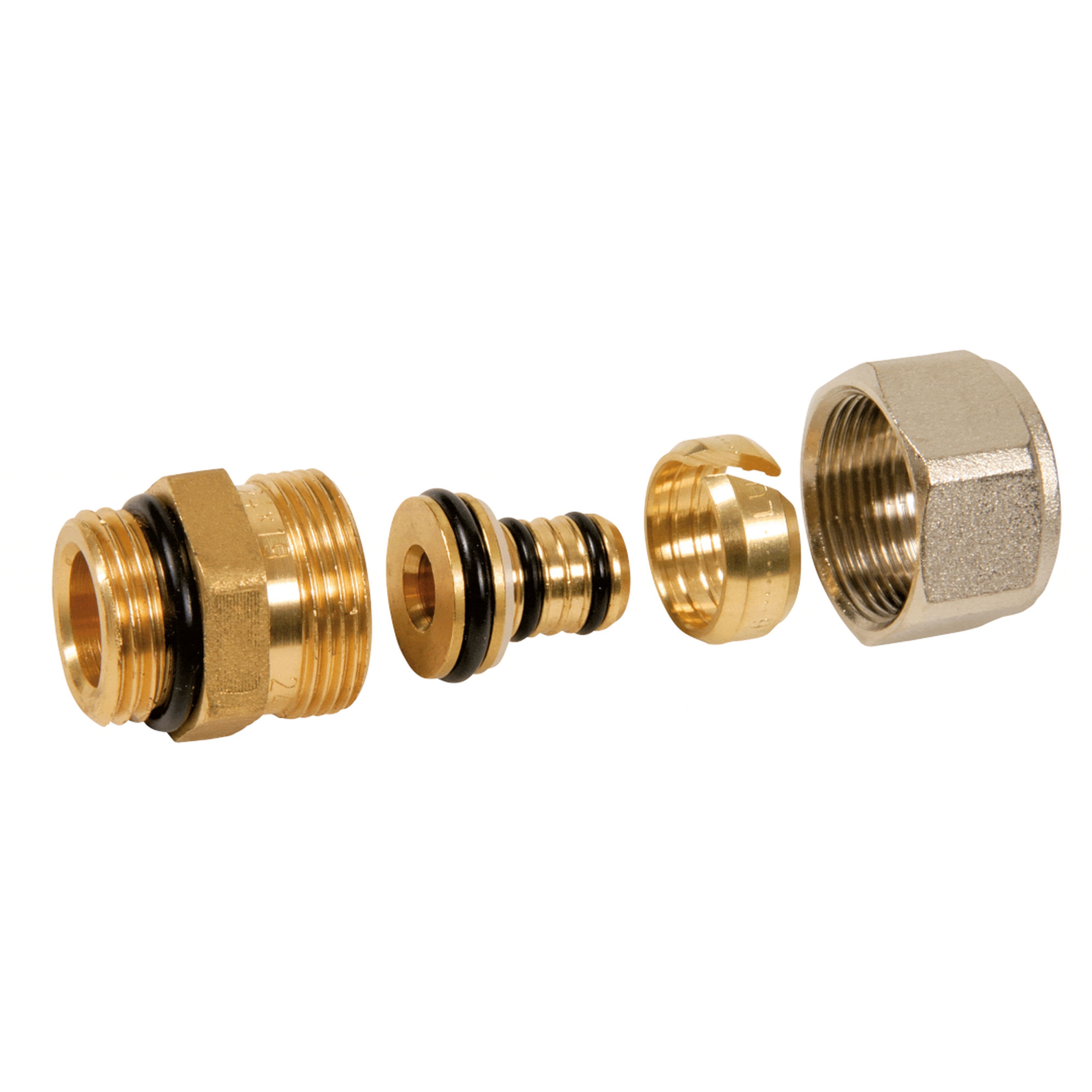 PB Tub - ¤RACCORD MALE A COMPRESSION 1/2"- 16 POUR MULTICOUCHES (SACHET DE 2 PIECES)
