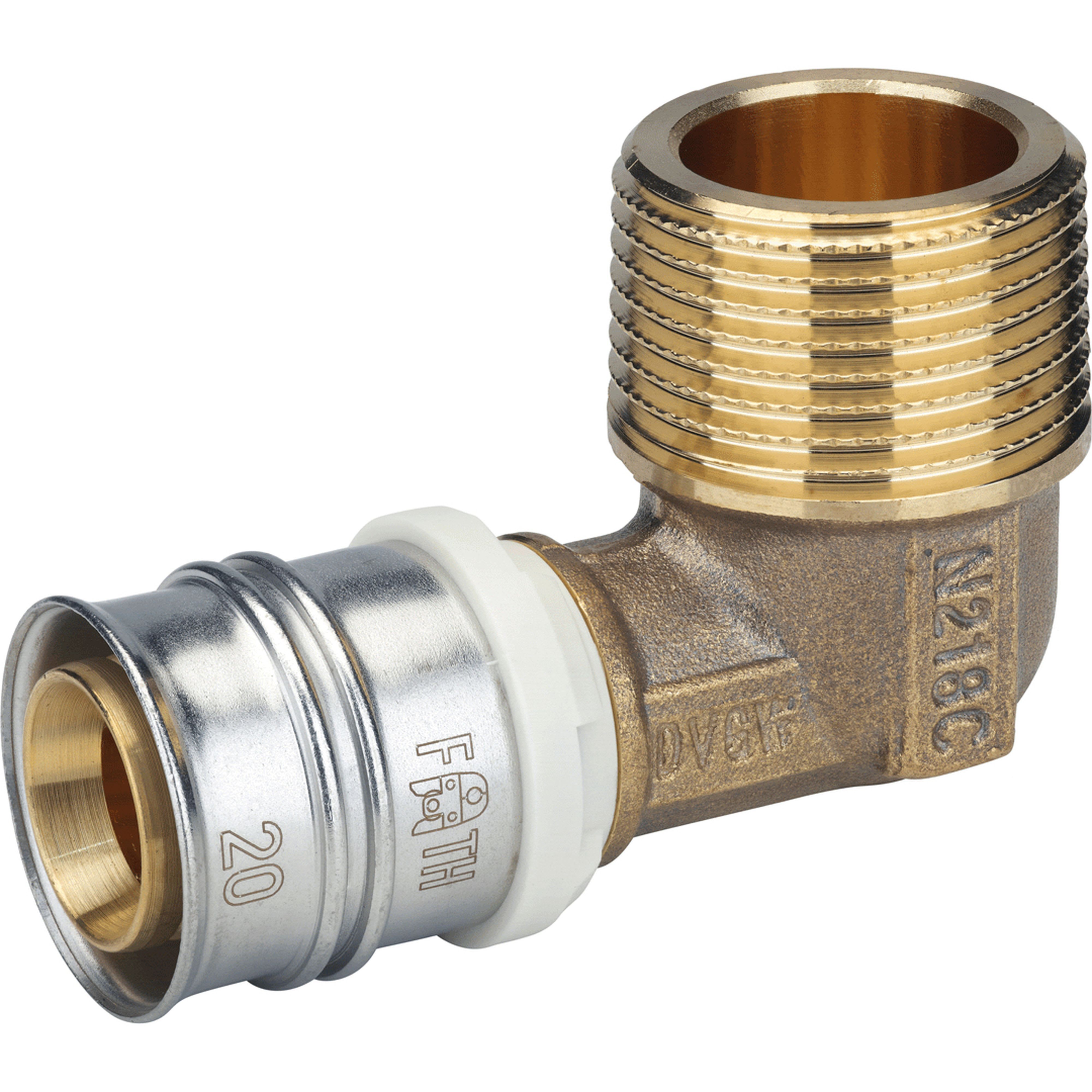 PB Tub - Coude 90° laiton Mâle 3/4"-turatec Ø26 MC à sertir empreinte F ou TH-8292678301