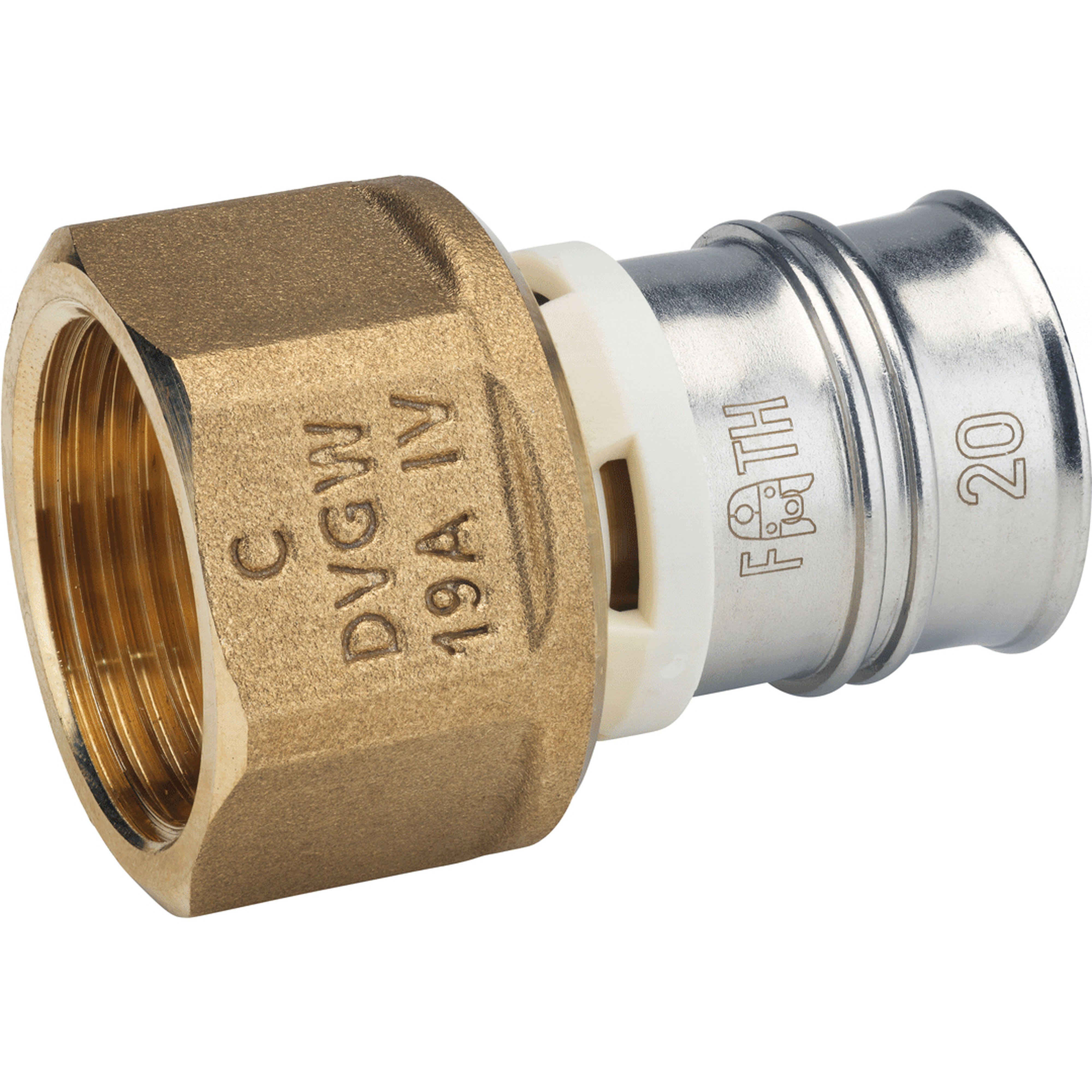 PB Tub - Femelle fixe laiton 3/4" turatec Ø20mm MC à sertir empreinte F ou TH-8292077301