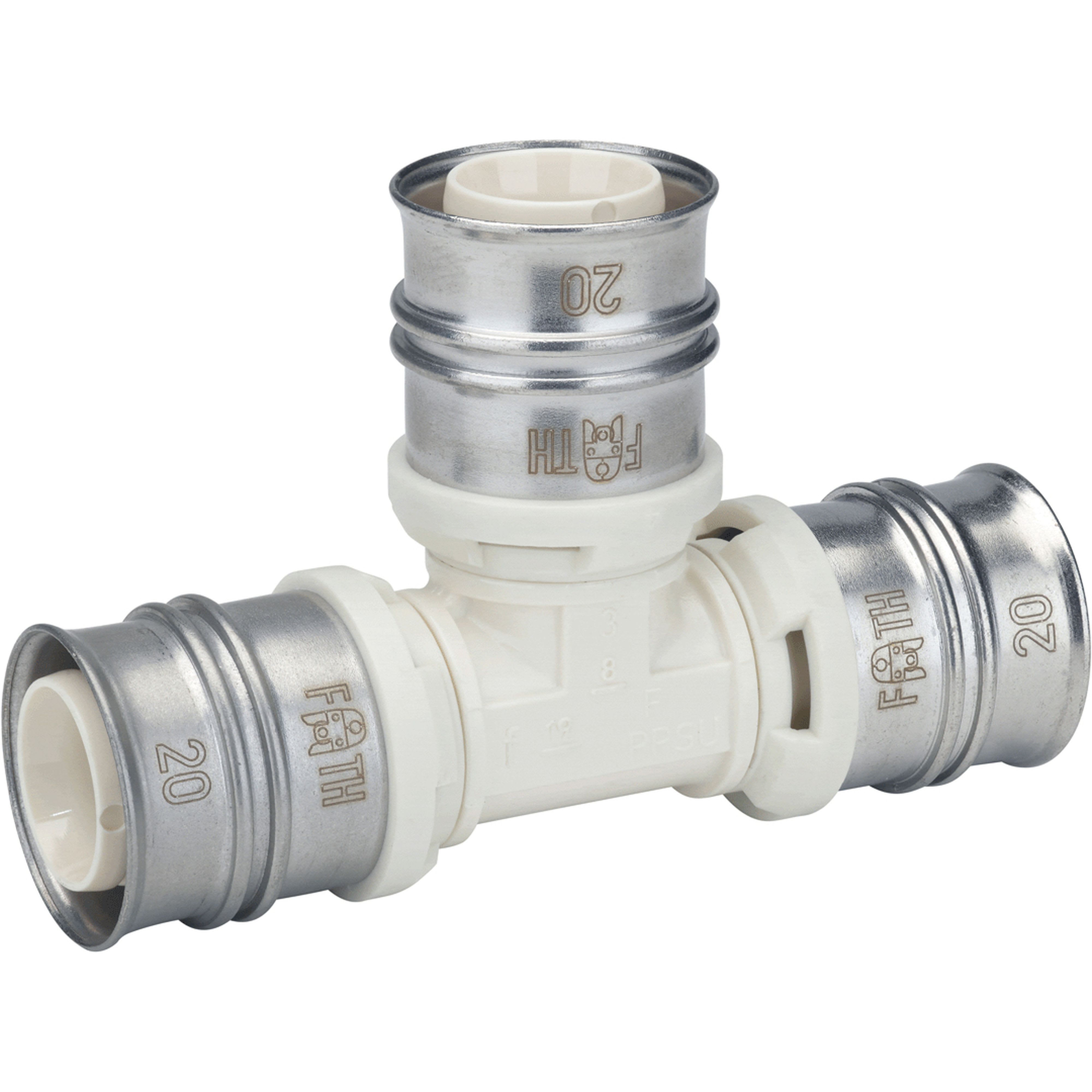 PB Tub - Té Egal PPSU turatec Ø16mm MC à sertir empreinte F ou TH-82816300