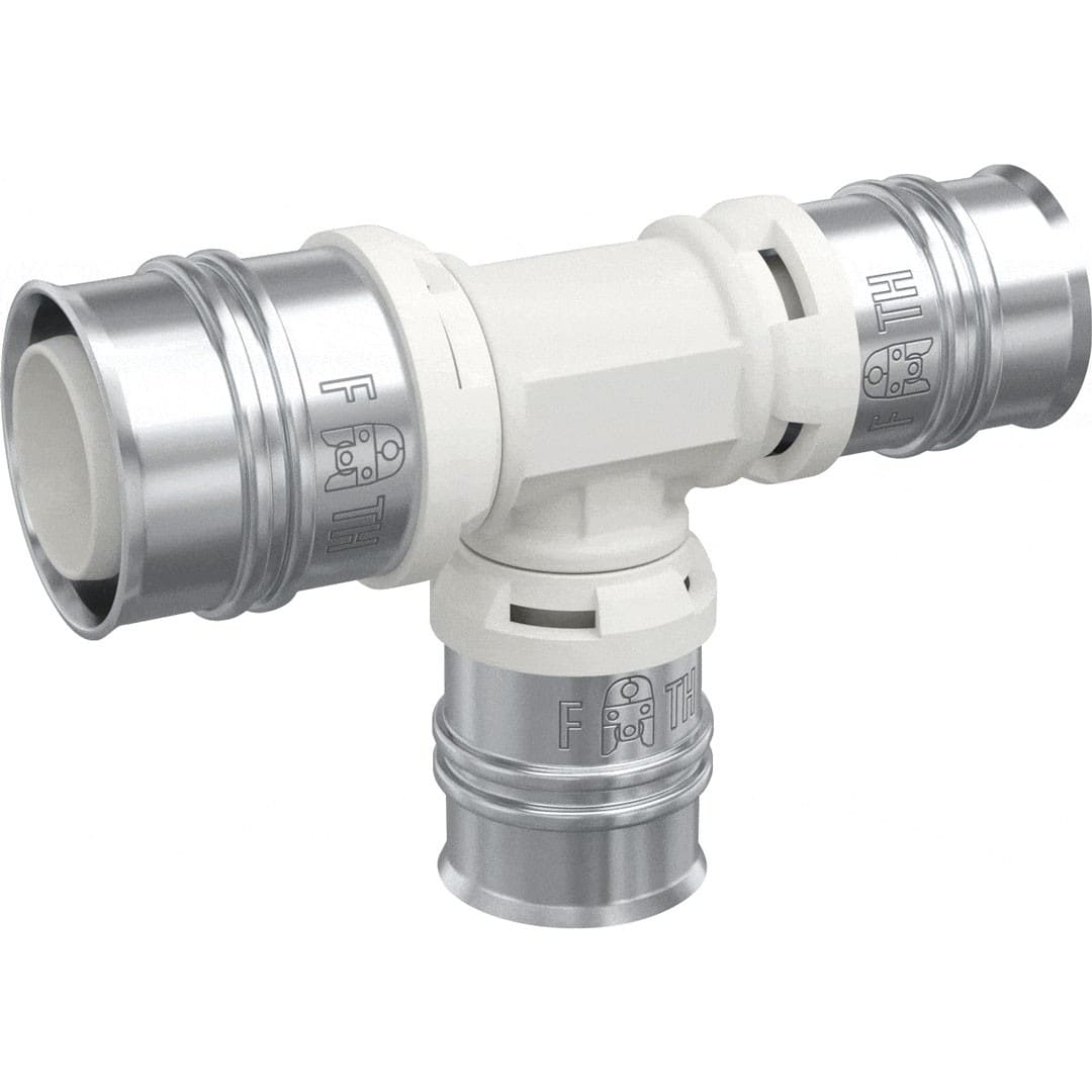 PB Tub - Té Inégal PPSU turatec Ø 20-26-20mm MC à sertir empreinte F ou TH-82820360