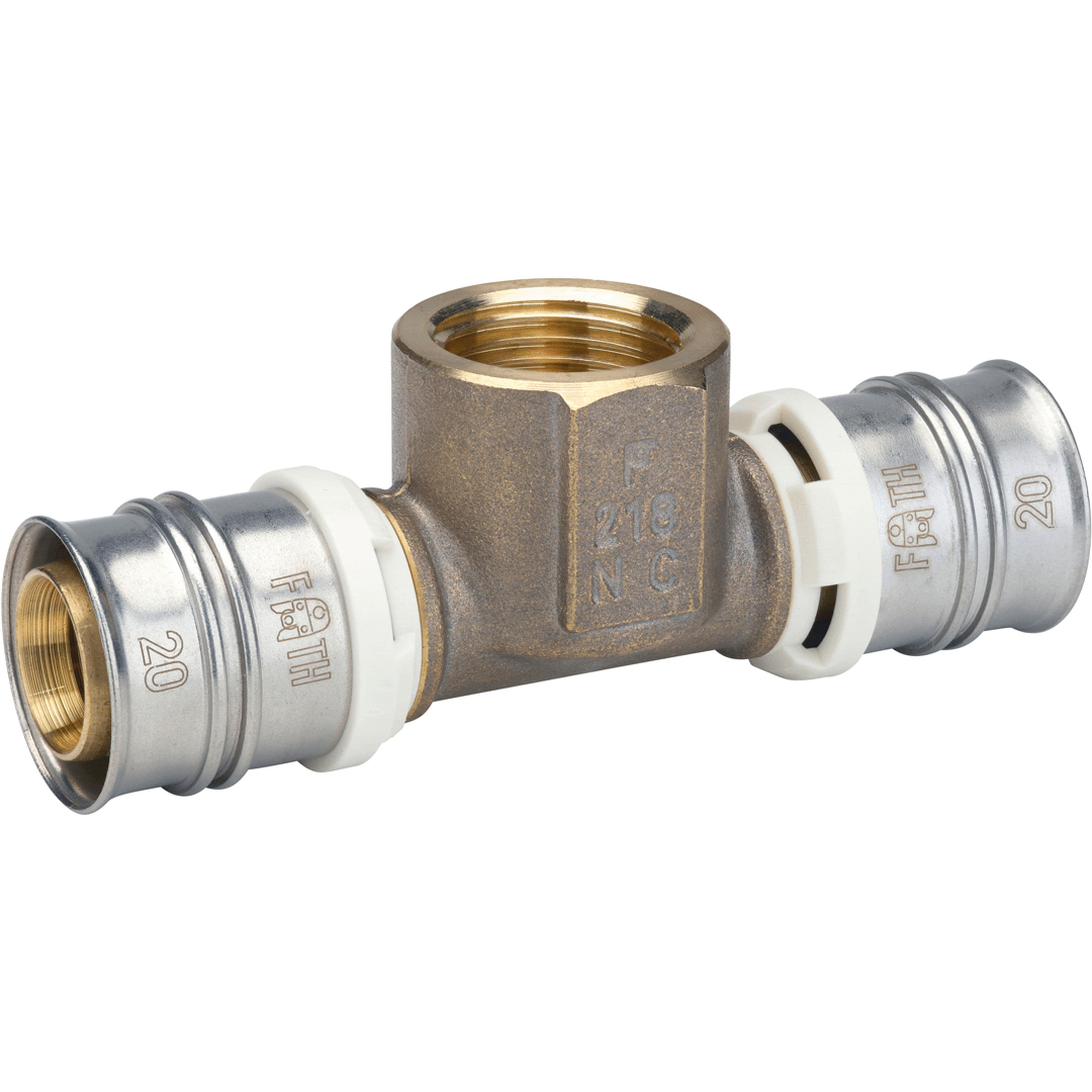 PB Tub - Té Femelle laiton 3/4" turatec Ø32mm MC à sertir empreinte F ou TH-8293274301