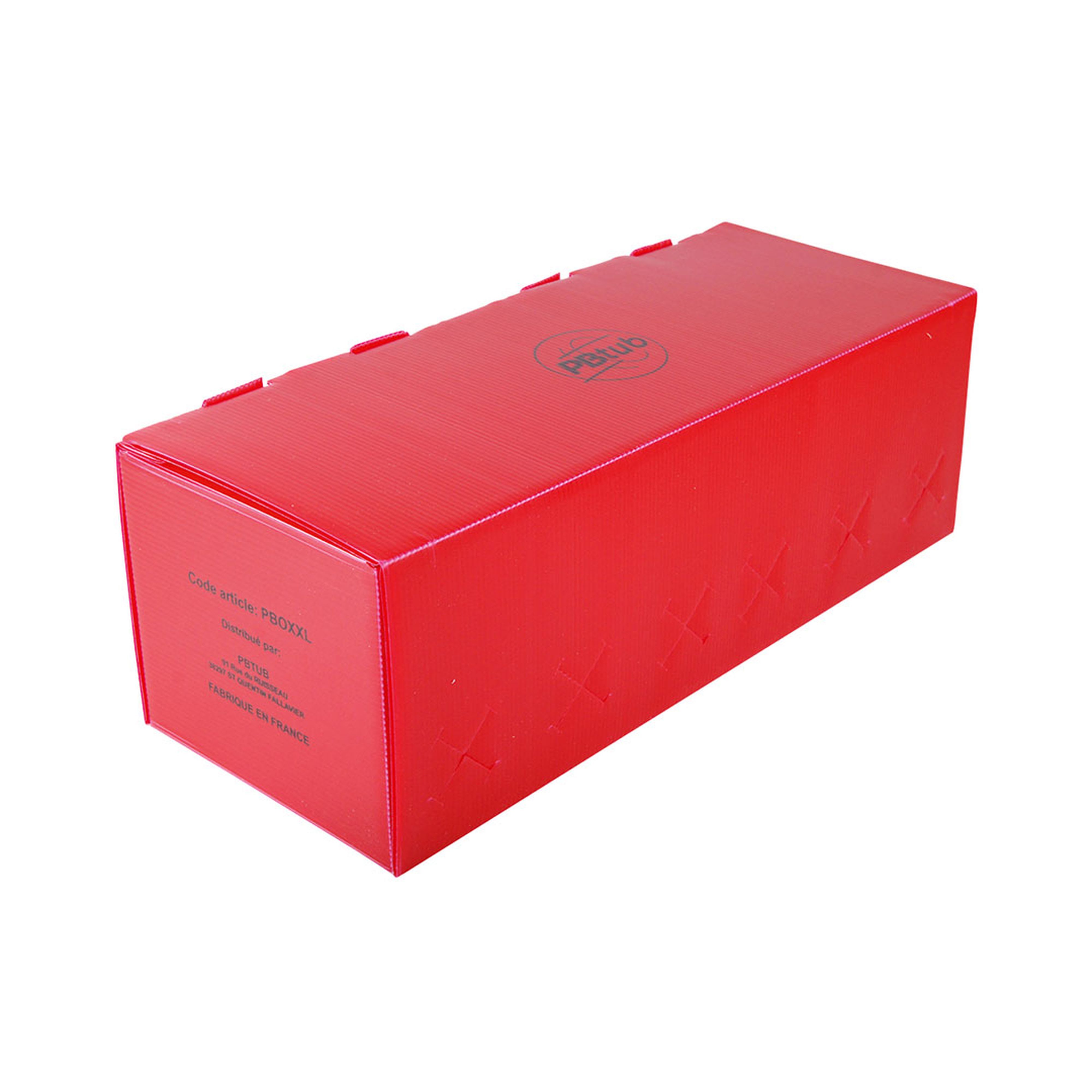 PB Tub - BOITE DE RESERVATION ROUGE 20x50x17 (10) 6 + 4 PRE-PERCAGES Ø 40 mm
