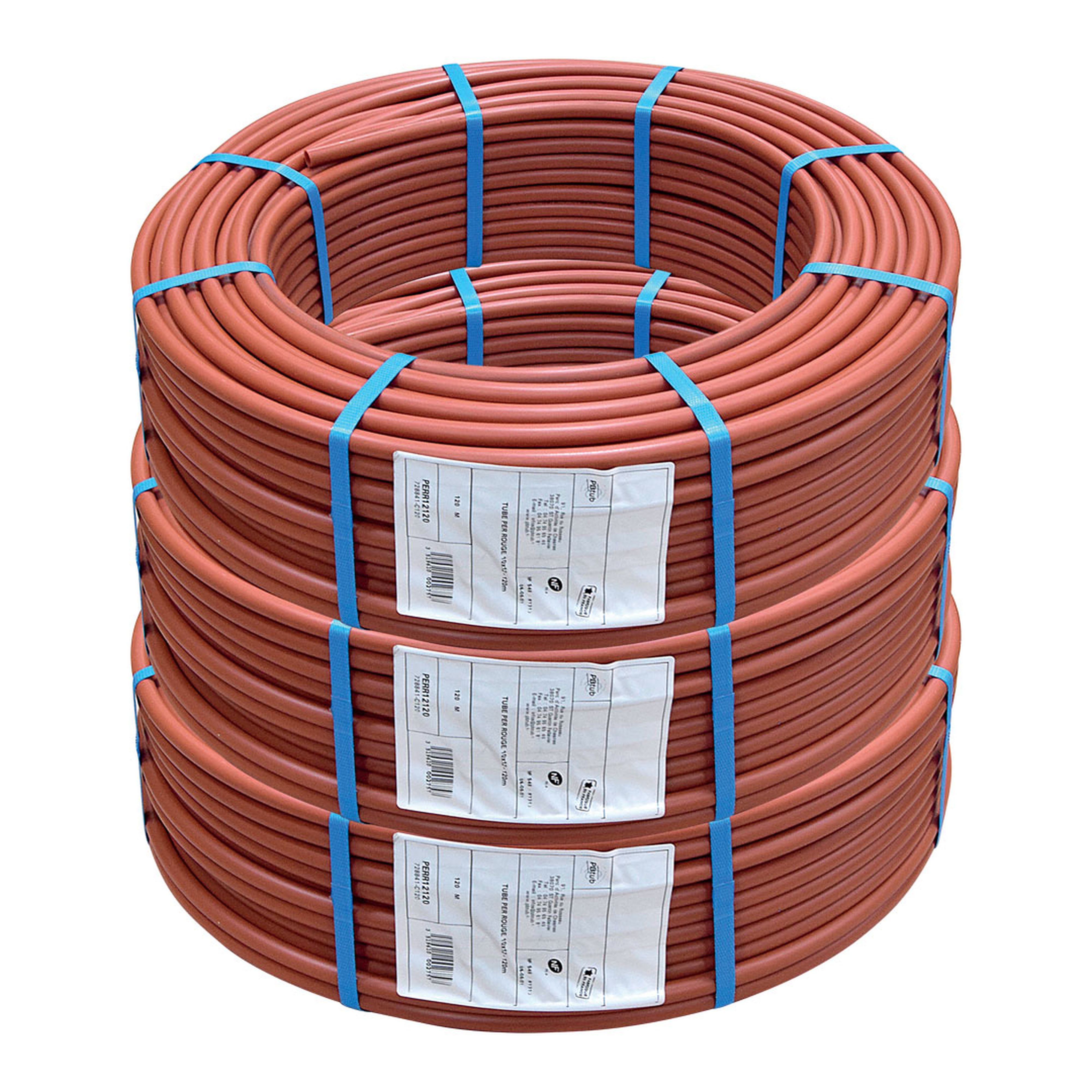 PB Tub - PER Nu Ø 13x16 Brique -Cour. 120m